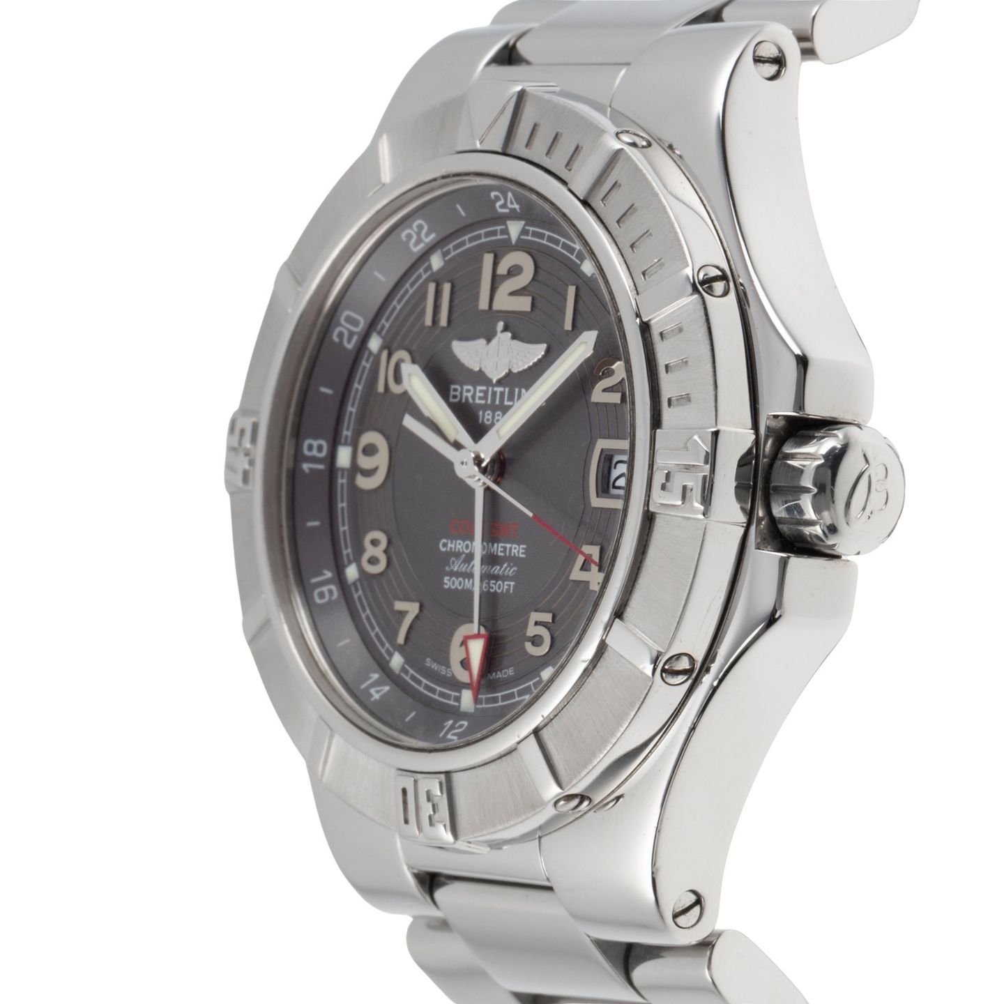 Breitling Colt GMT+ A3237011/F543 (Unknown (random serial)) - Grey dial 41 mm Steel case (6/8)