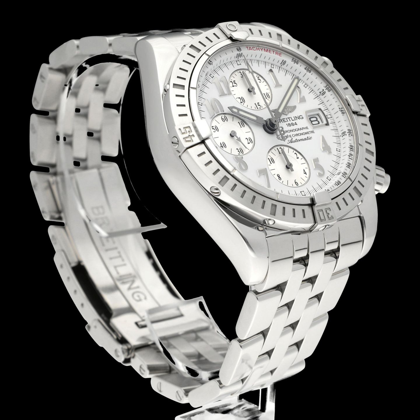 Breitling Chronomat Evolution A13356 (2007) - White dial 44 mm Steel case (6/8)