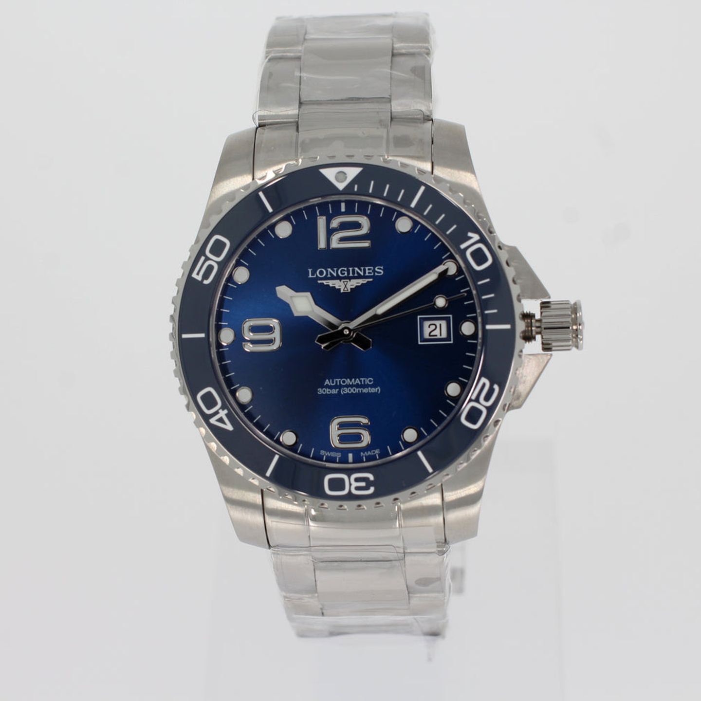 Longines HydroConquest L3.781.4.96.6 (2024) - Blauw wijzerplaat 41mm Staal (1/4)