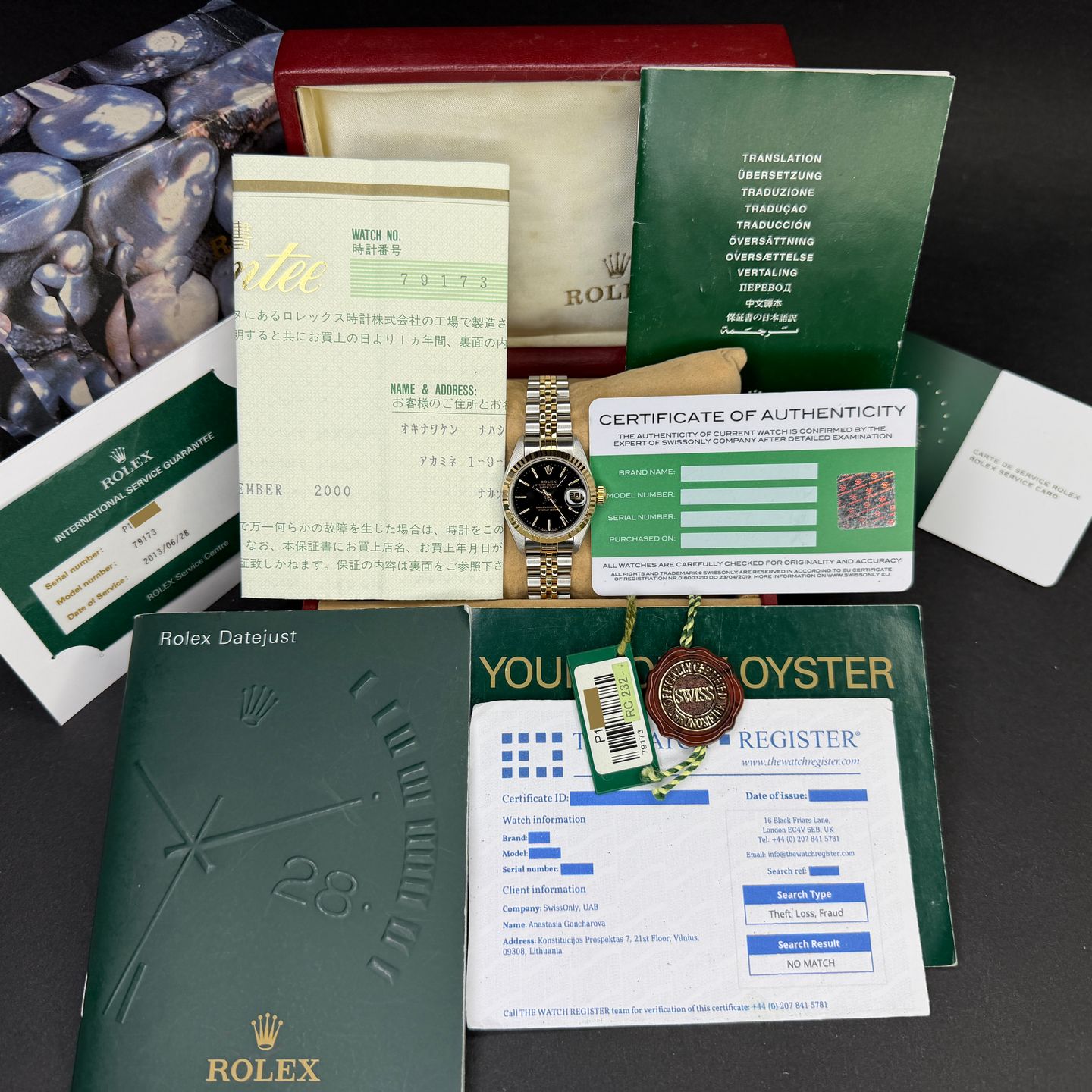 Rolex Lady-Datejust 79173 (2000) - Black dial 26 mm Gold/Steel case (3/8)