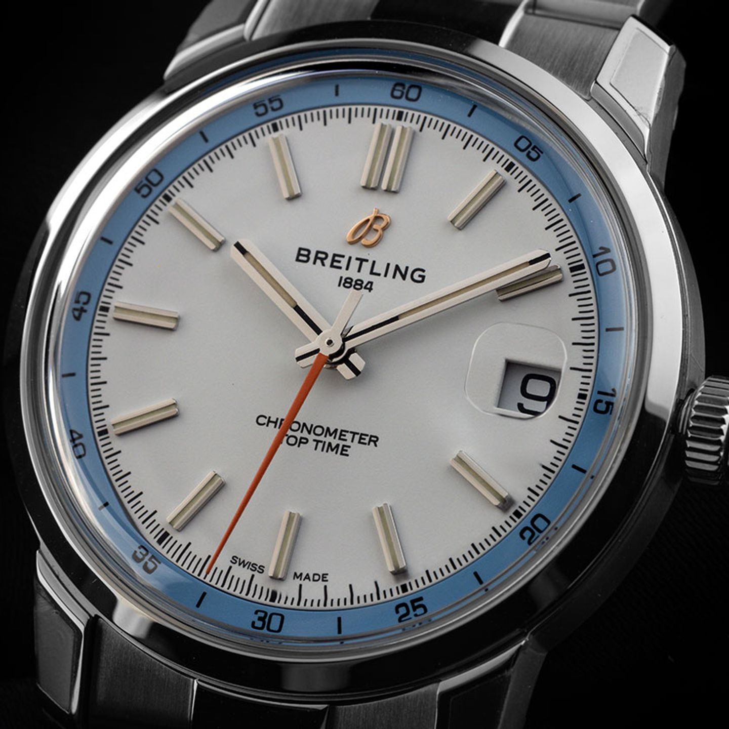 Breitling Top Time AB3113281A1A1 (2025) - Zilver wijzerplaat 38mm Staal (3/7)