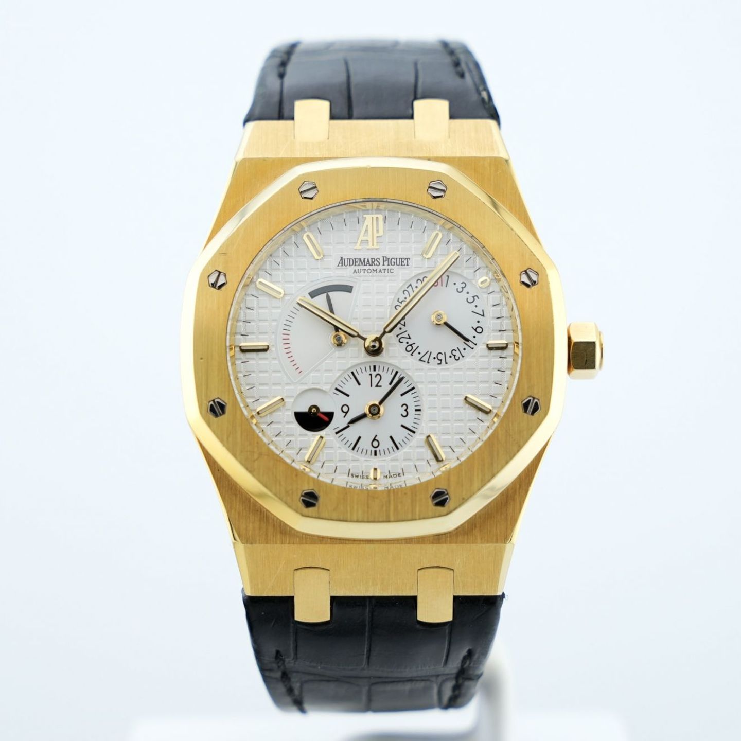 Audemars Piguet Royal Oak Dual Time 26120BA.OO.D088CR.01 (2008) - White dial 39 mm Yellow Gold case (1/8)