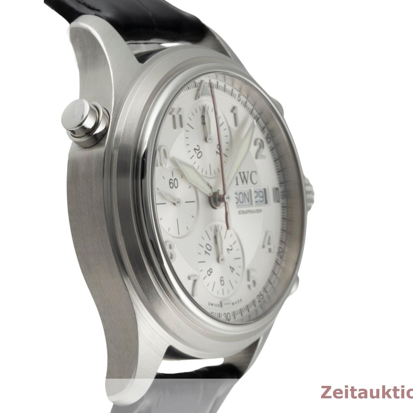 IWC Pilot Spitfire Chronograph IW371343 (Unknown (random serial)) - Silver dial 42 mm Steel case (7/8)