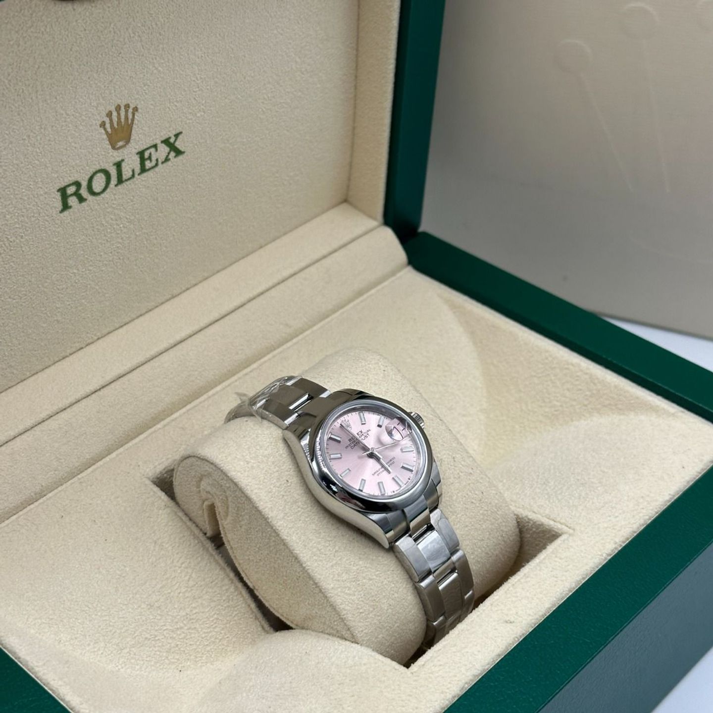 Rolex Lady-Datejust 279160 (2024) - Pink dial 28 mm Steel case (3/8)