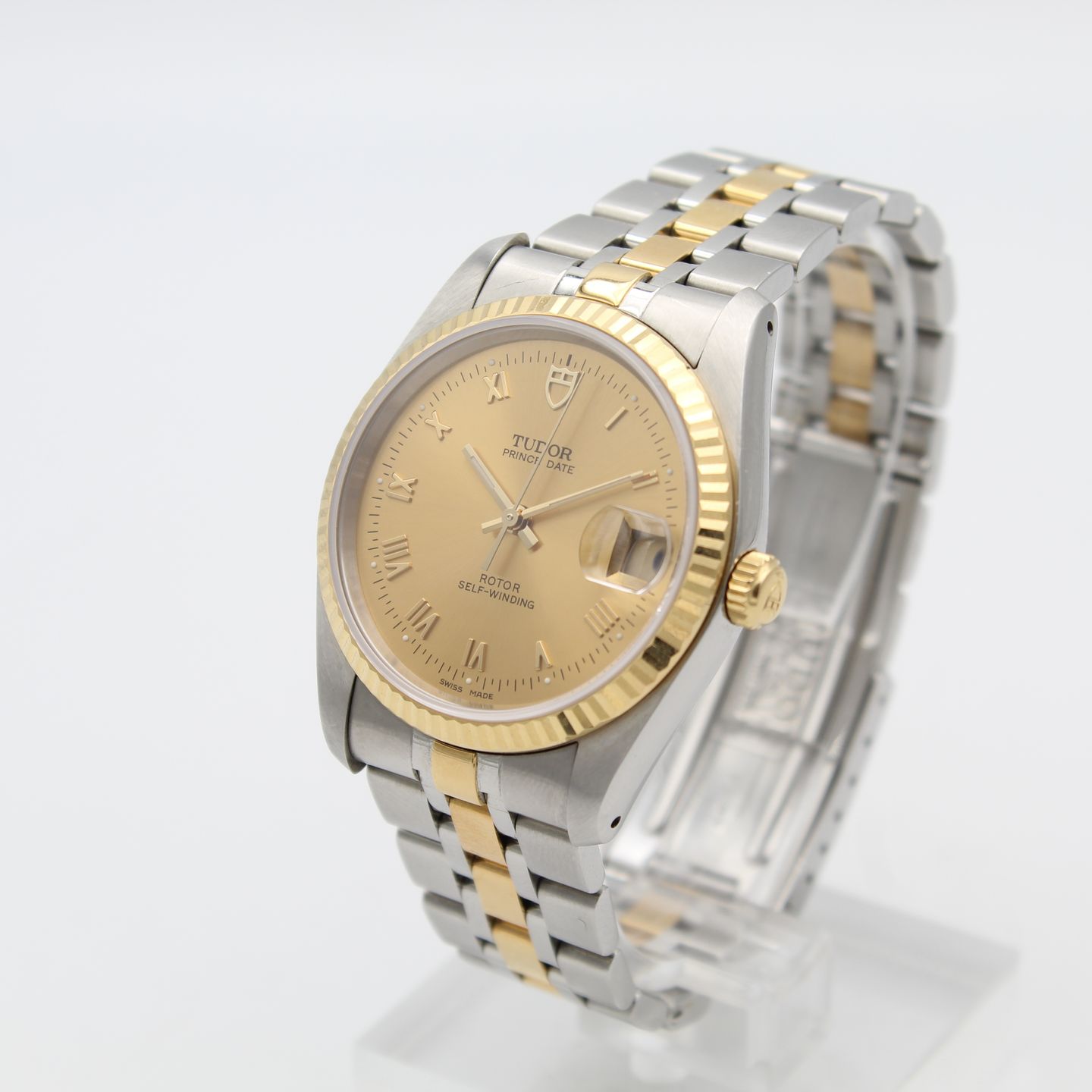 Tudor Prince Date 74033 (2020) - Gold dial 34 mm Gold/Steel case (3/8)