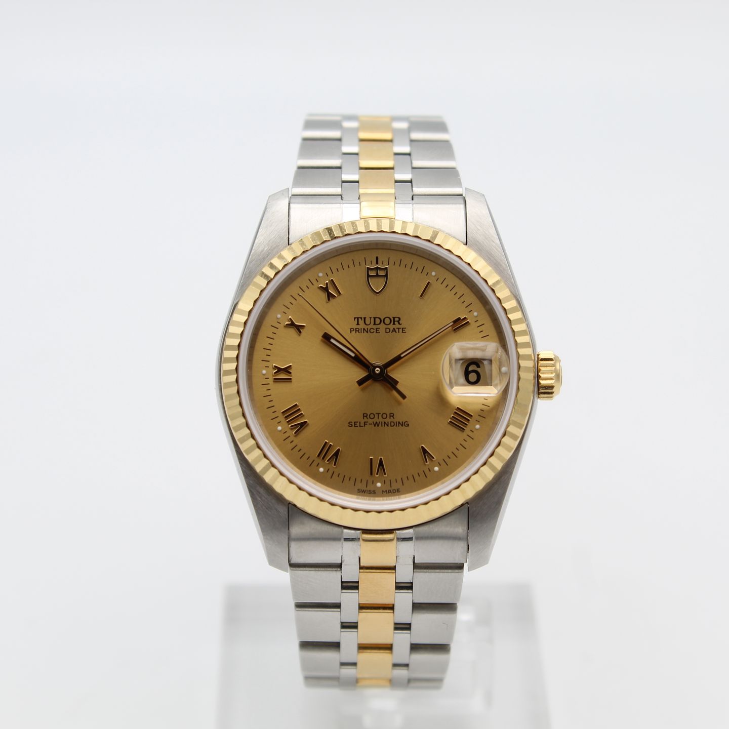 Tudor Prince Date 74033 (2020) - Gold dial 34 mm Gold/Steel case (1/8)