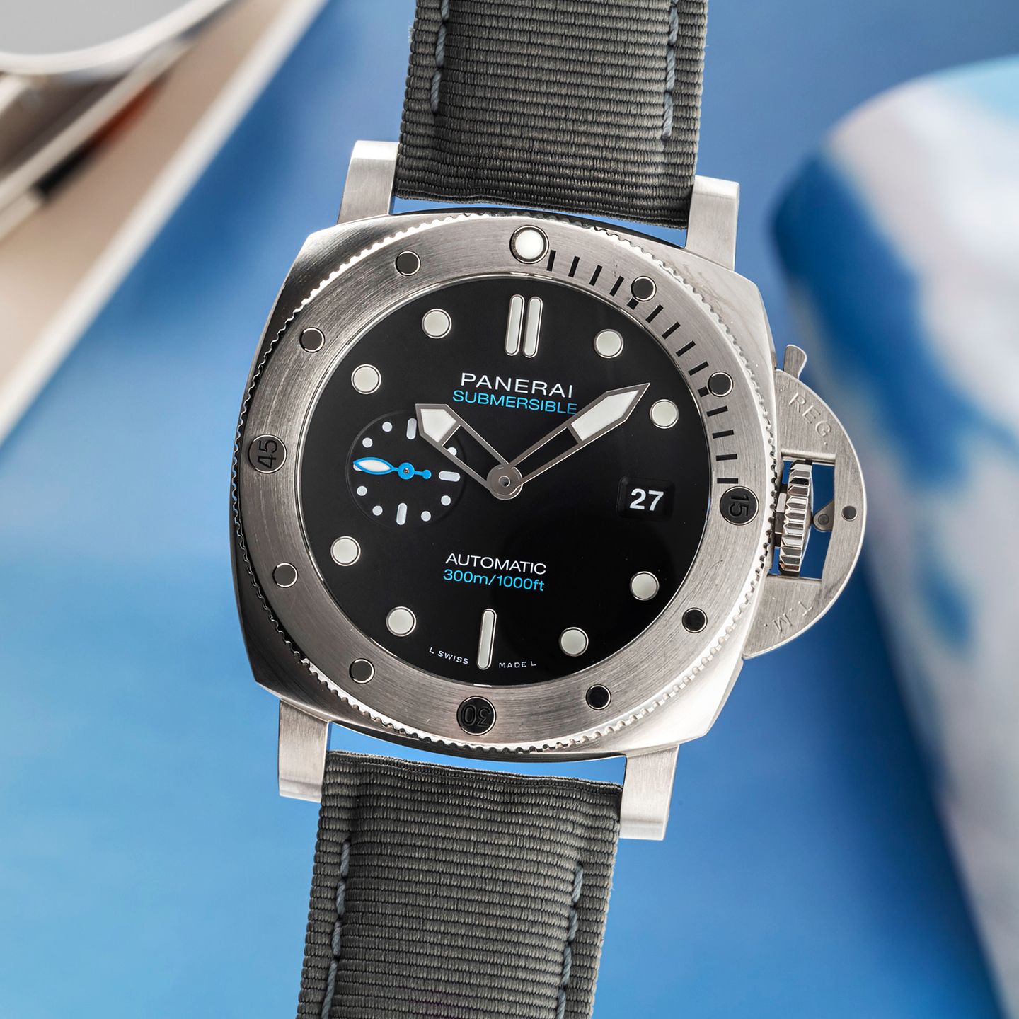 Panerai Luminor Submersible PAM01229 (Onbekend (willekeurig serienummer)) - Zwart wijzerplaat 44mm Staal (3/8)