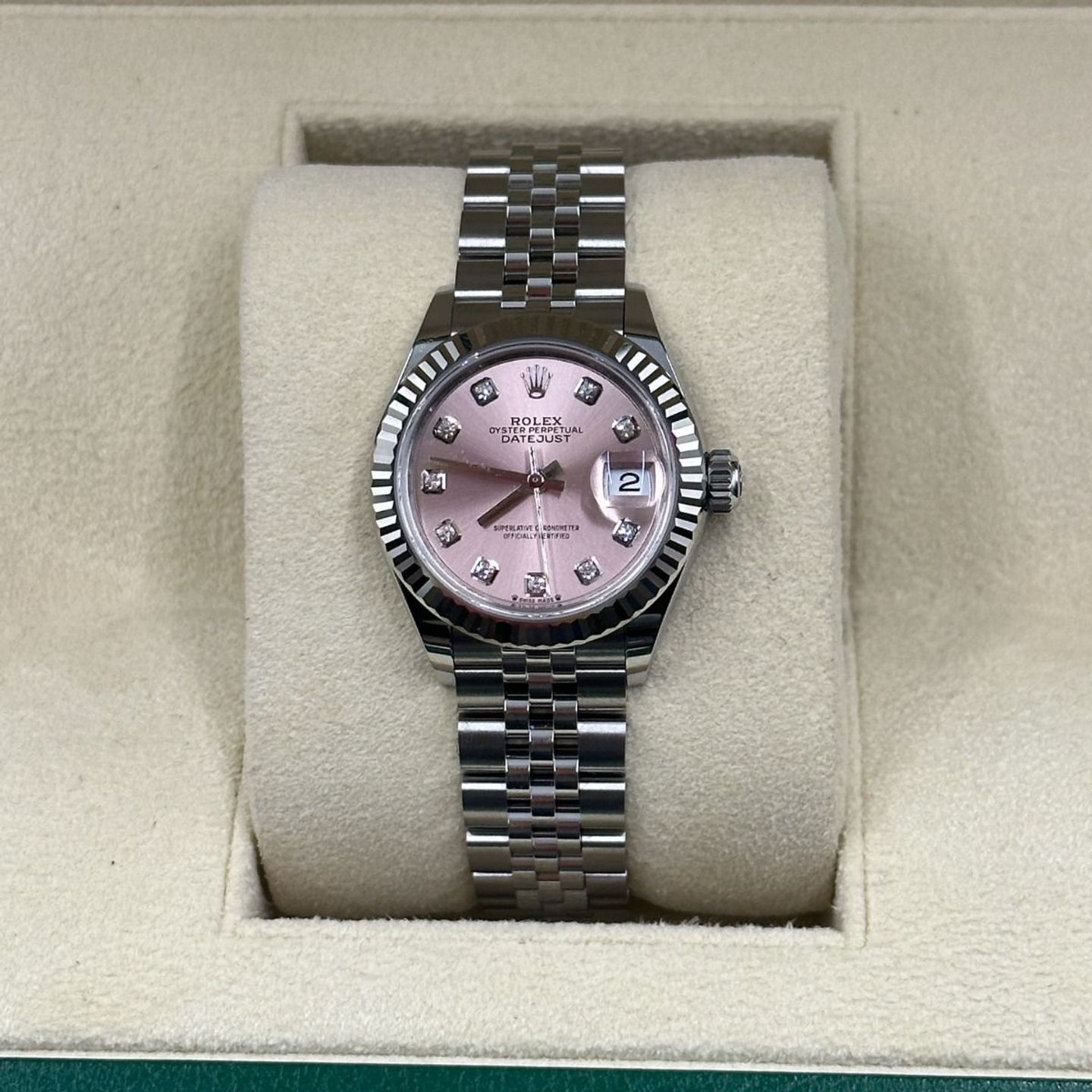 Rolex Lady-Datejust 279174 (2024) - Pink dial 28 mm Steel case (5/8)