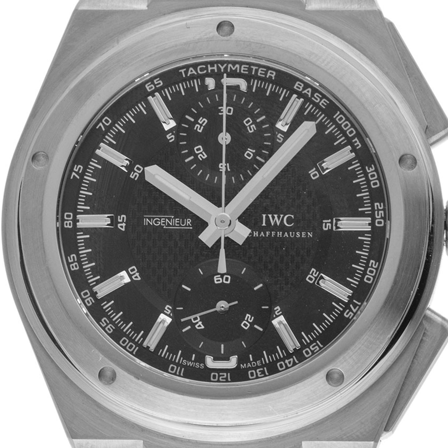 IWC Ingenieur Chronograph IW372501 (2008) - Zwart wijzerplaat 42mm Staal (1/8)