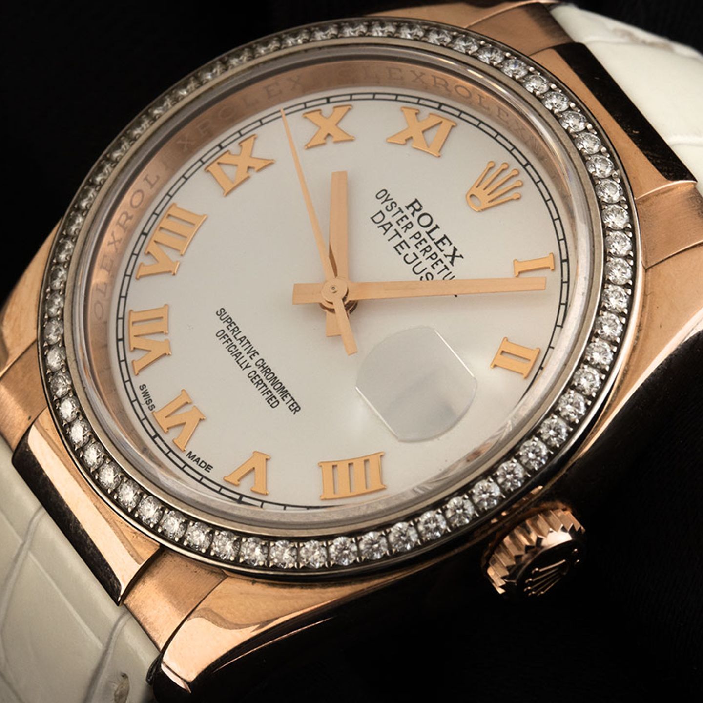 Rolex Datejust 36 116185BBR (2013) - Zwart wijzerplaat 36mm Roségoud (3/8)