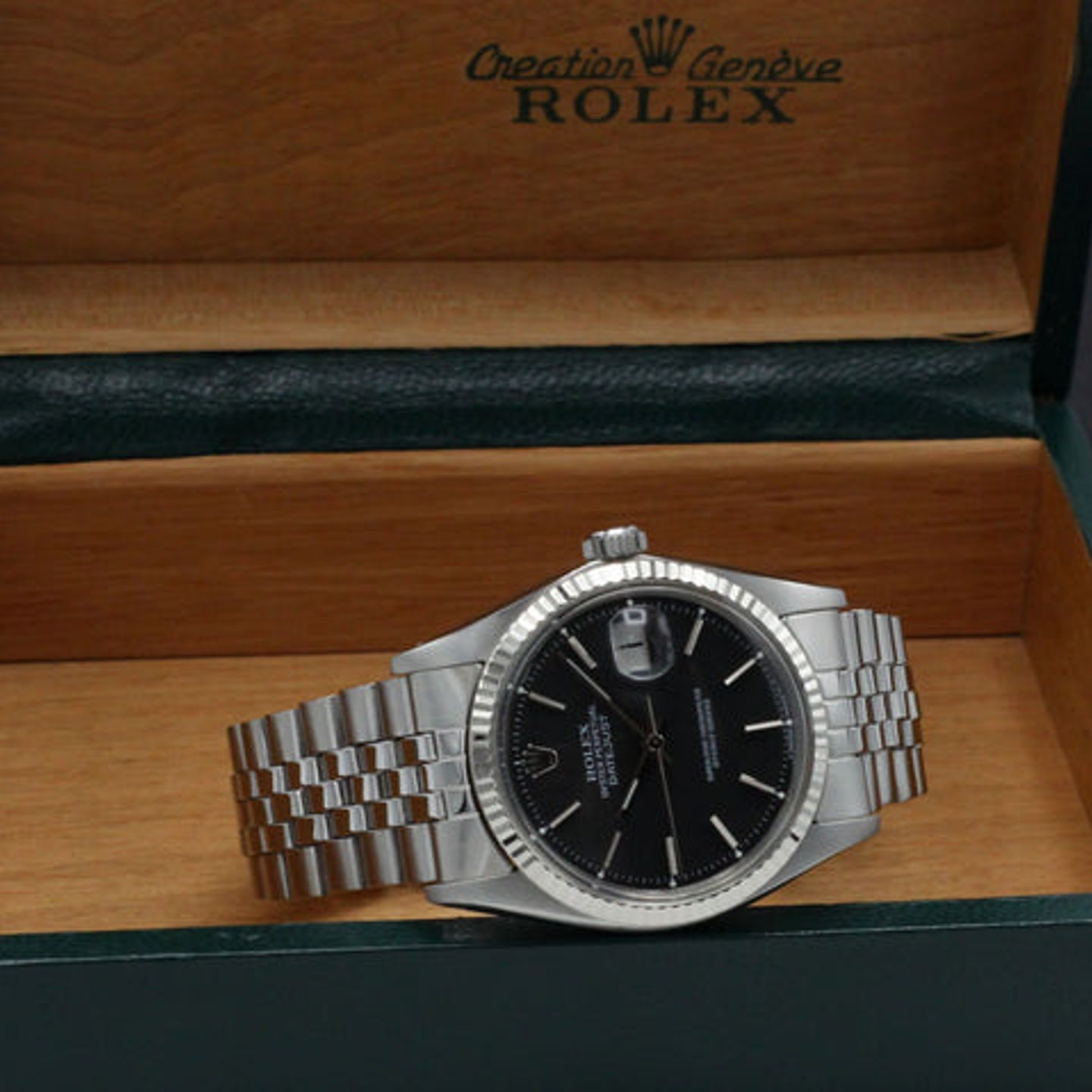 Rolex Datejust 1601 (1975) - Black dial 36 mm Steel case (3/7)