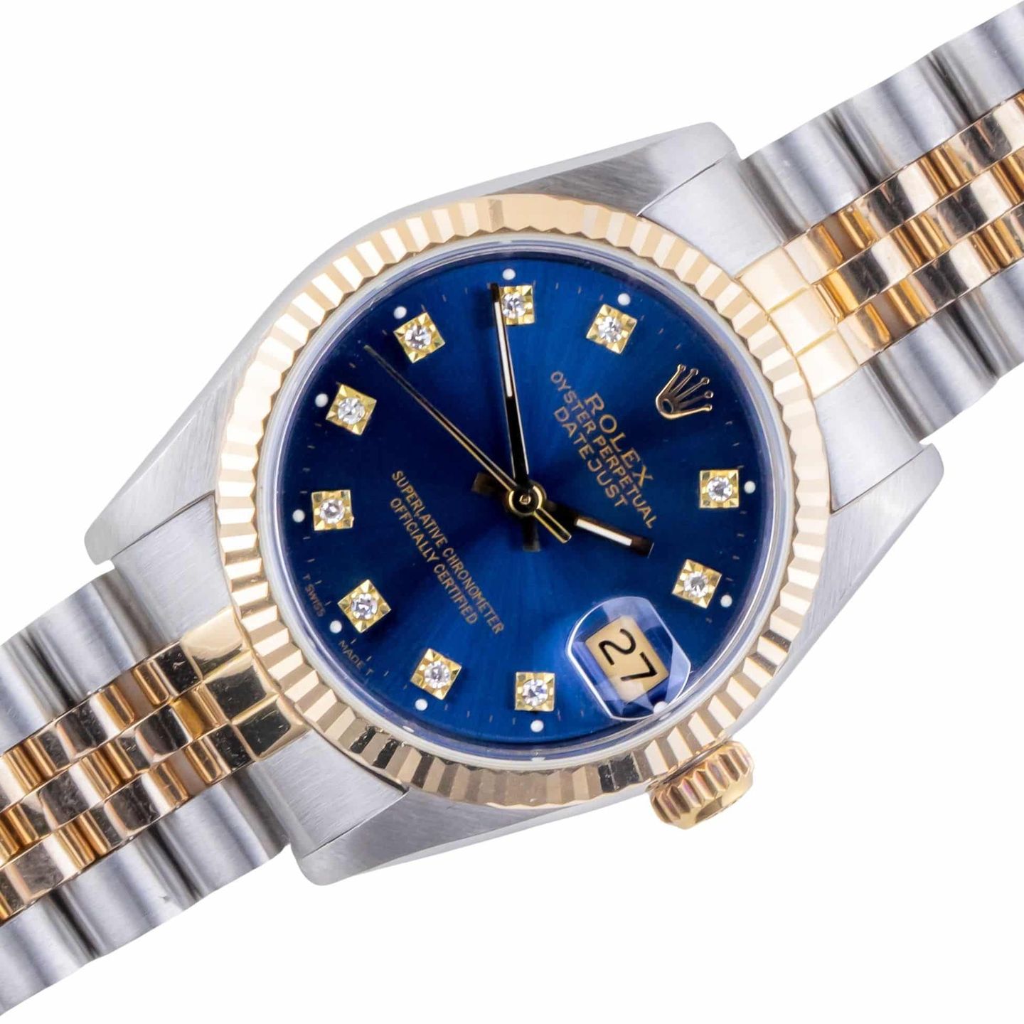 Rolex Datejust 31 68273 (1988) - Blue dial 31 mm Gold/Steel case (1/8)