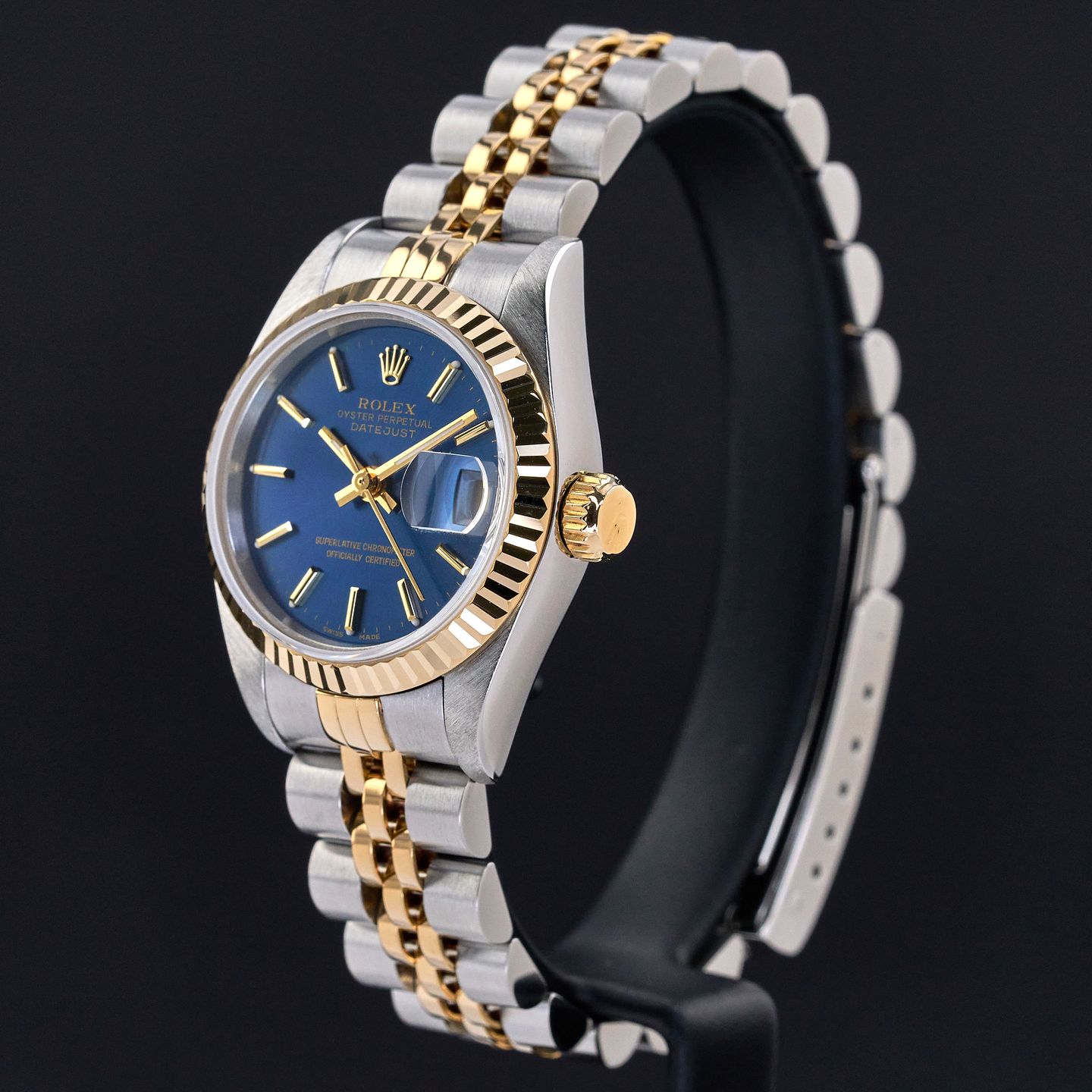 Rolex Lady-Datejust 79173 (2000) - Blauw wijzerplaat 26mm Goud/Staal (4/8)