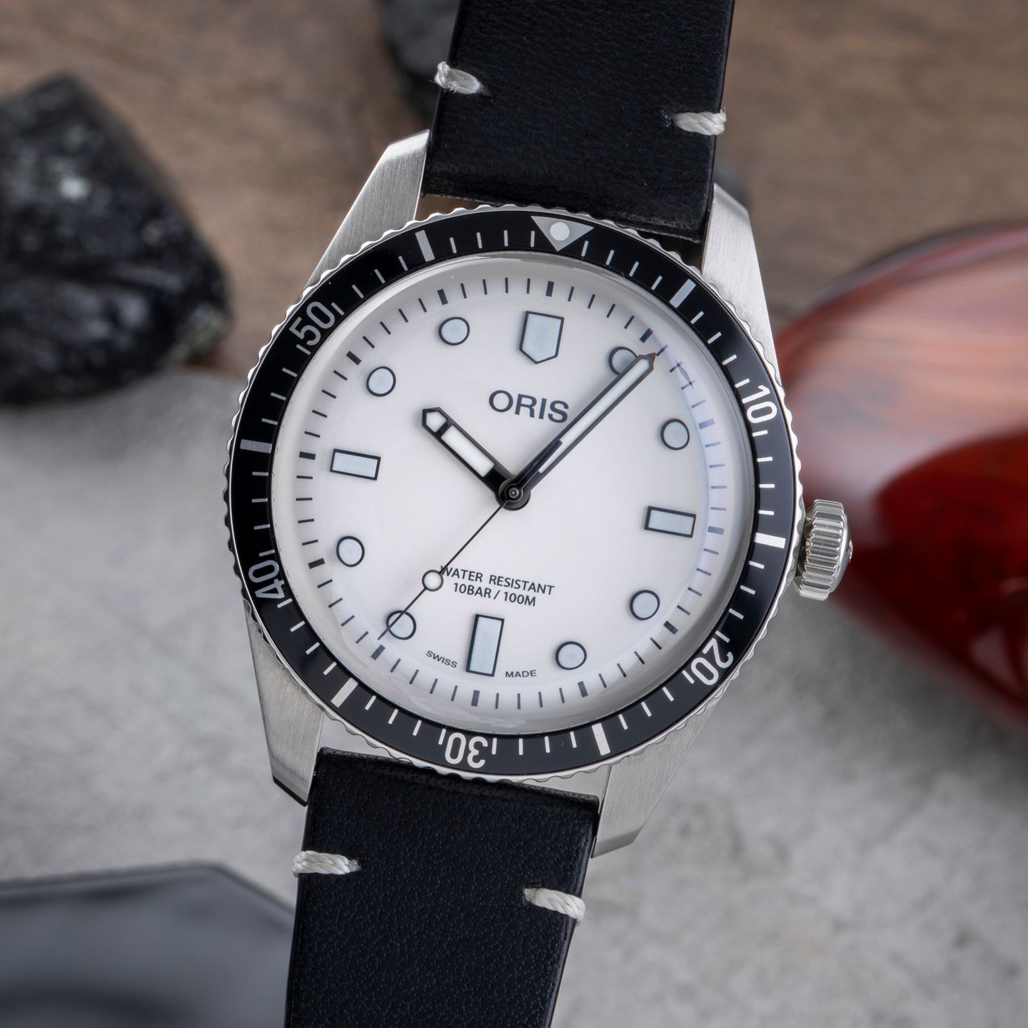 Oris Divers 01 733 7707 4051 OSC-DUS-Set (Unknown (random serial)) - White dial 40 mm Steel case (3/8)