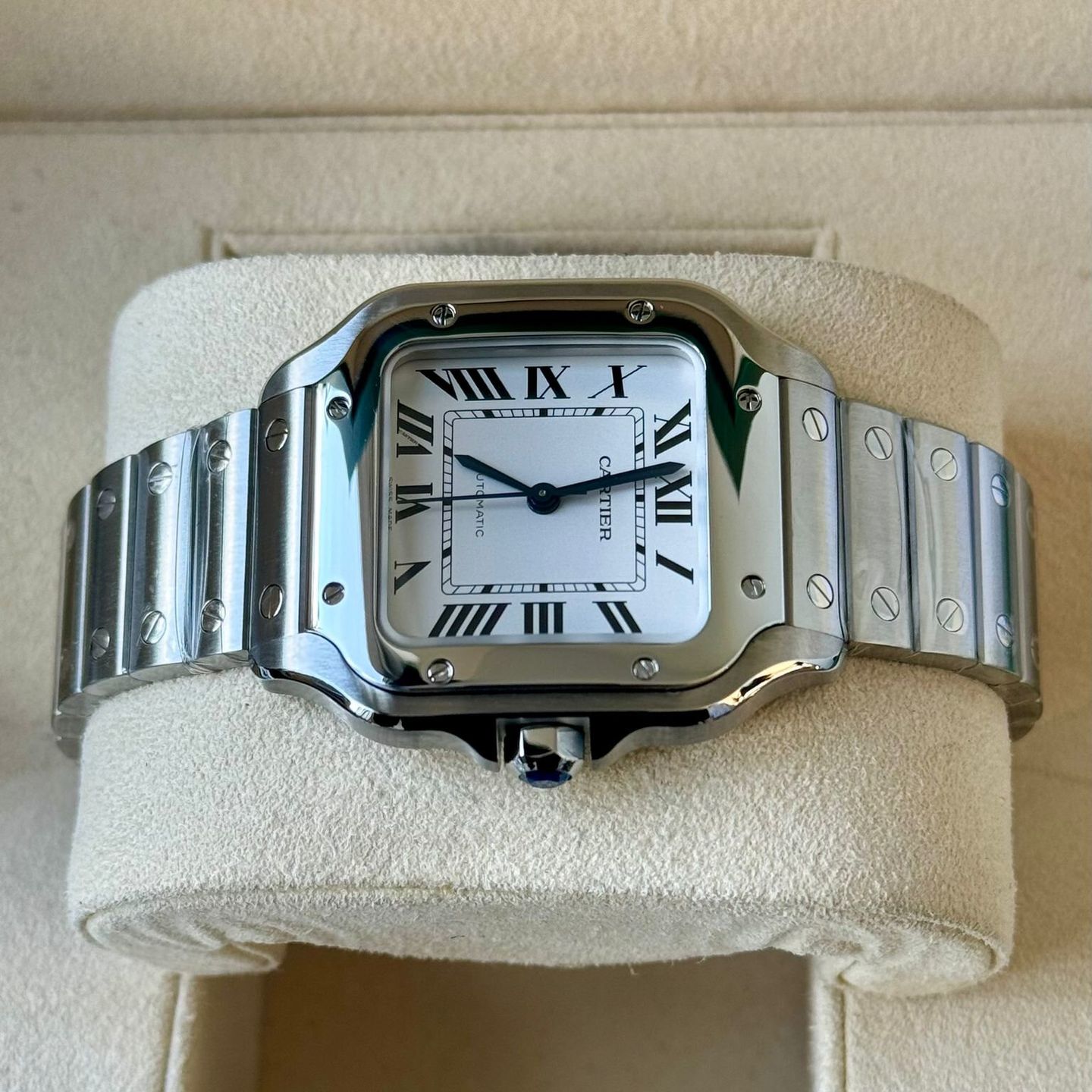 Cartier Santos WSSA0029 (2023) - Zilver wijzerplaat 35mm Staal (4/7)