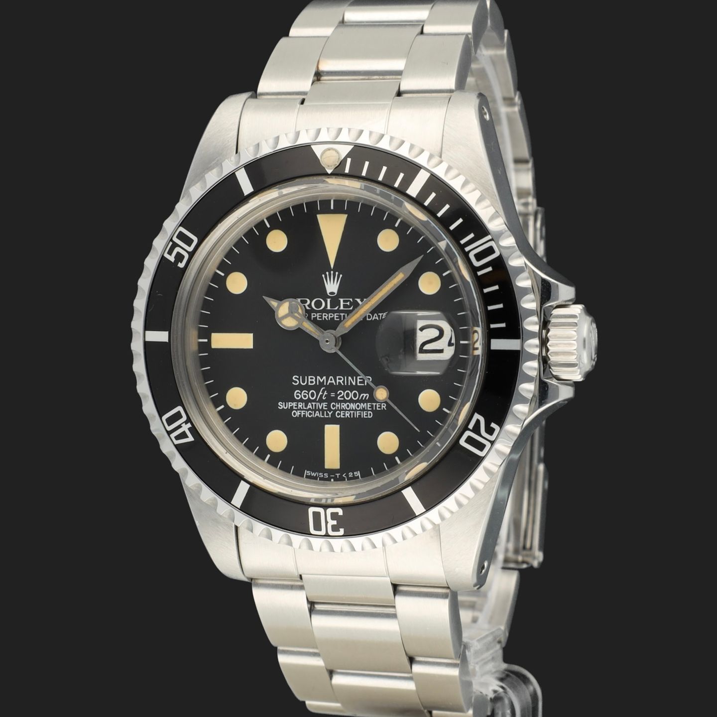 Rolex Submariner Date 1680 (1980) - Zwart wijzerplaat 40mm Staal (1/8)