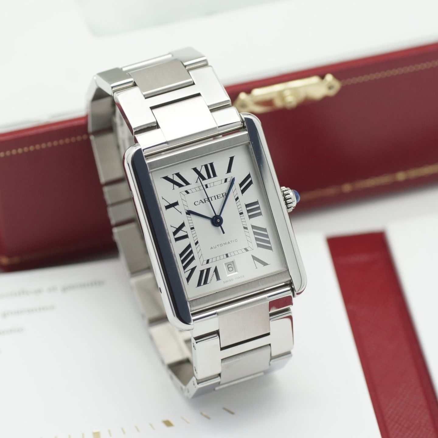 Cartier Tank Solo W5200028 (2016) - Silver dial 31 mm Steel case (1/8)