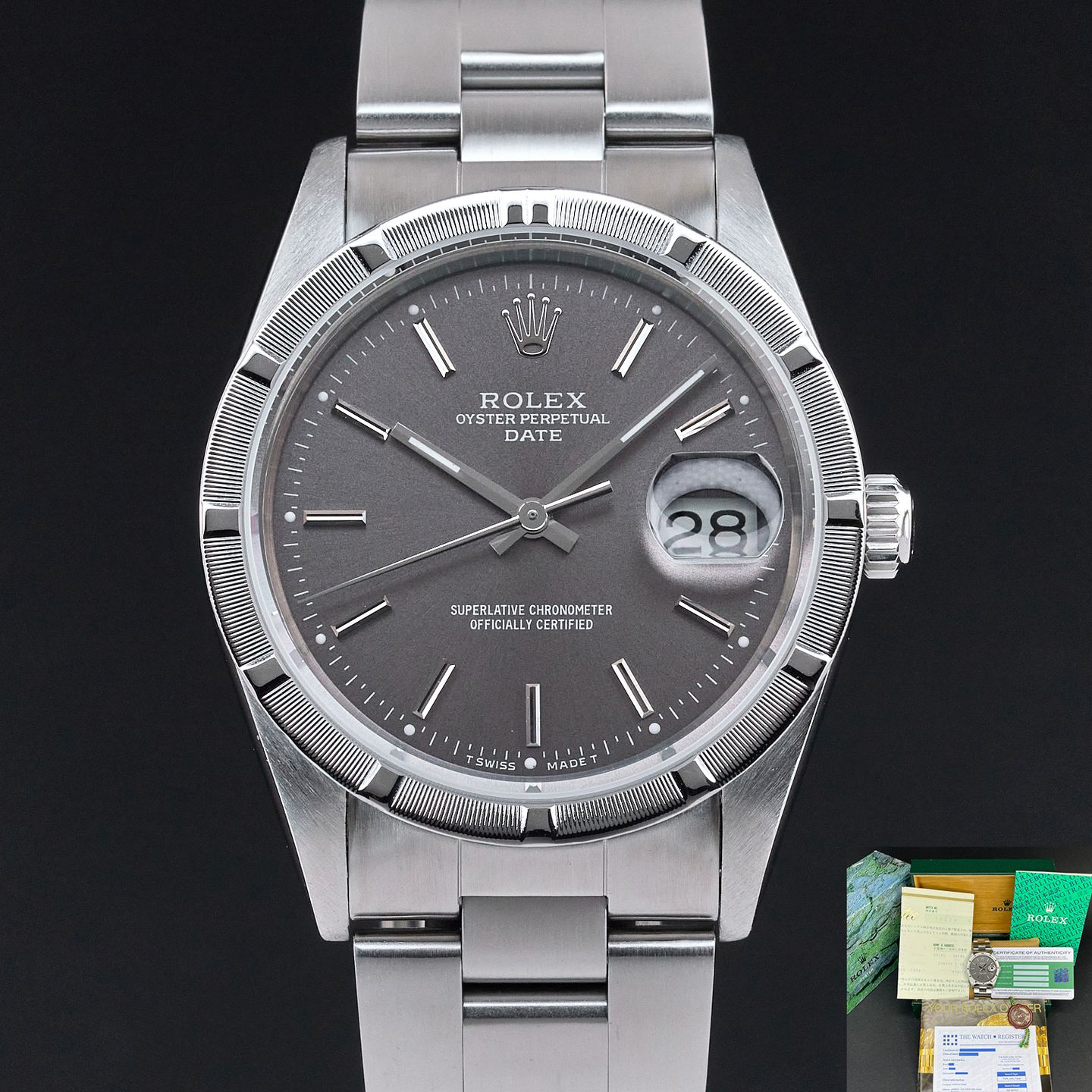 Rolex Oyster Perpetual Date 15210 (1993) - 34 mm Steel case (1/8)