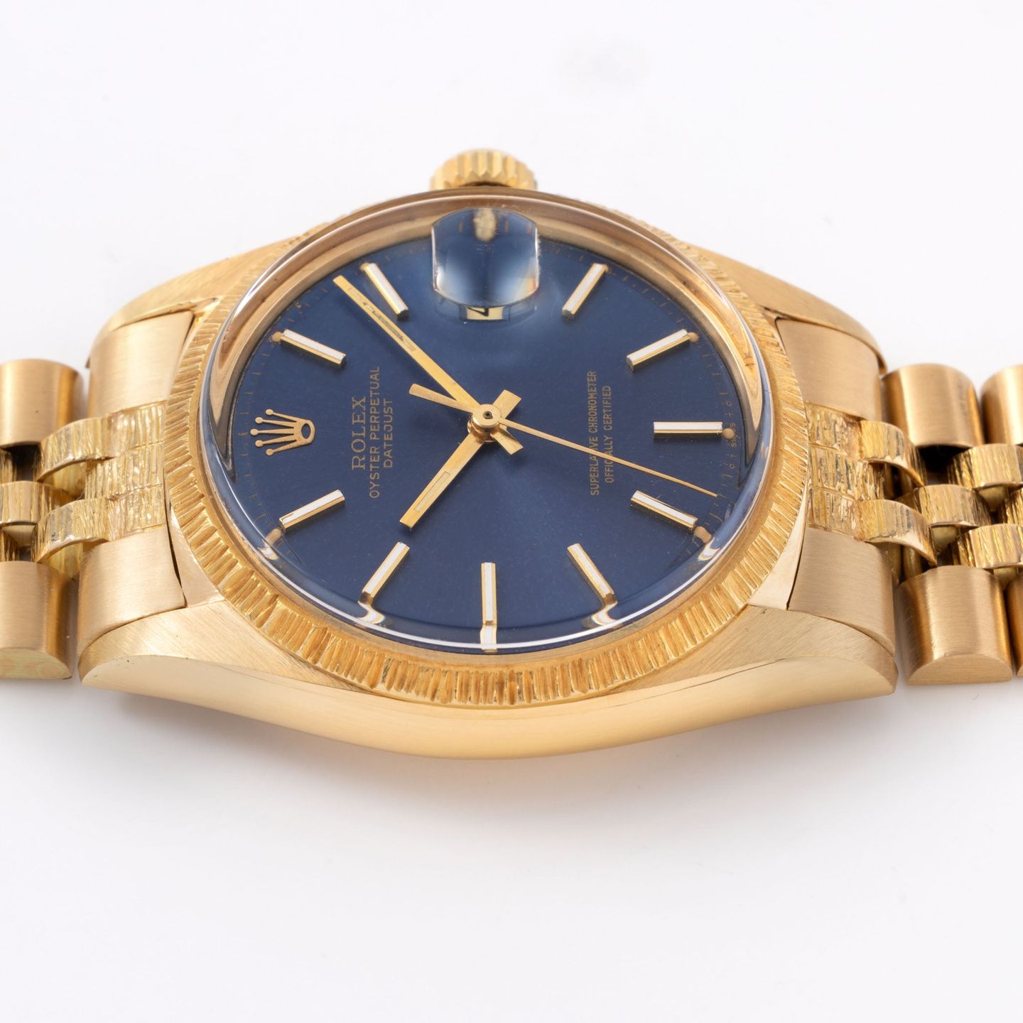 Rolex Datejust 1607 (1972) - Blauw wijzerplaat 36mm Geelgoud (7/8)