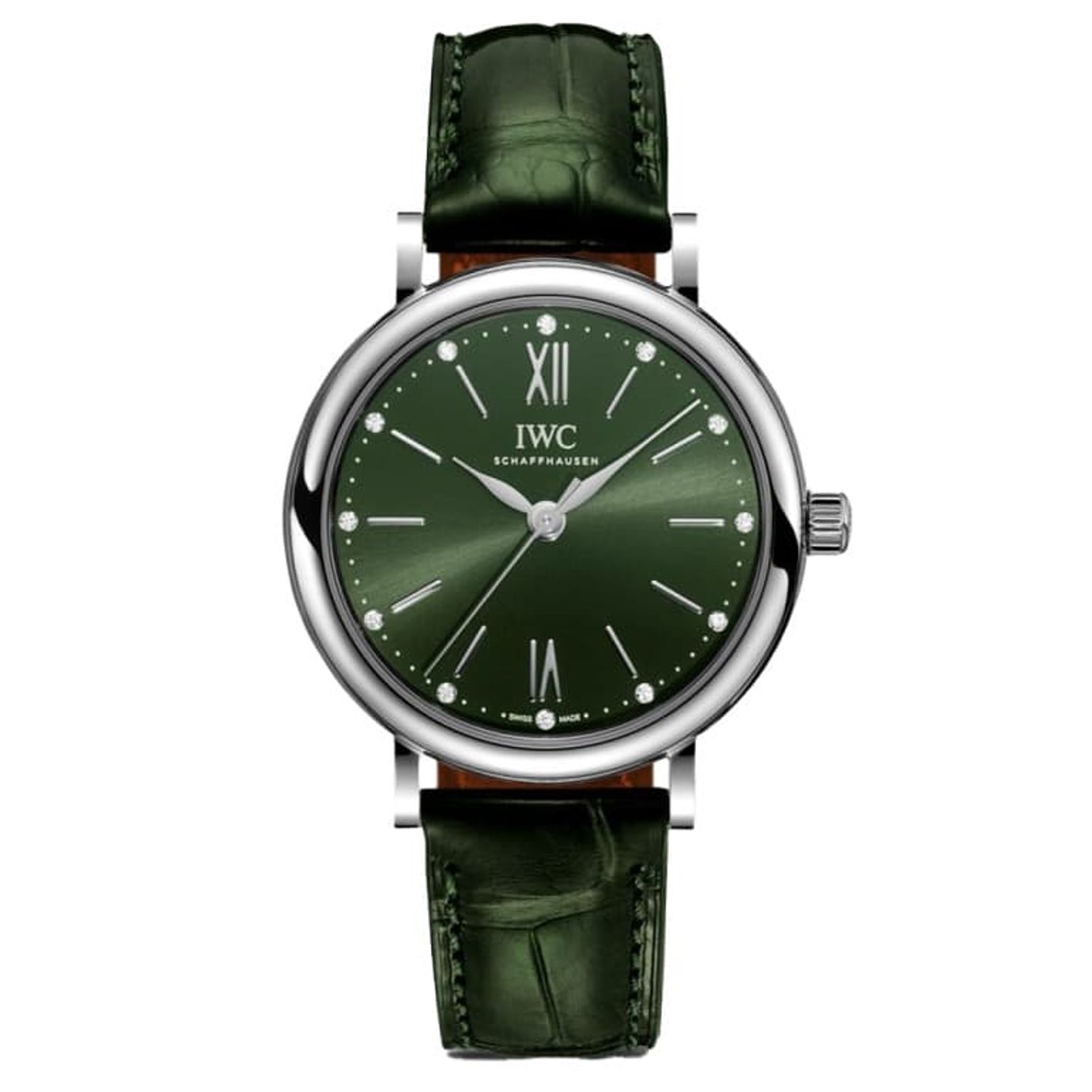 IWC Portofino Automatic IW357405 (2023) - Groen wijzerplaat 34mm Staal (1/1)