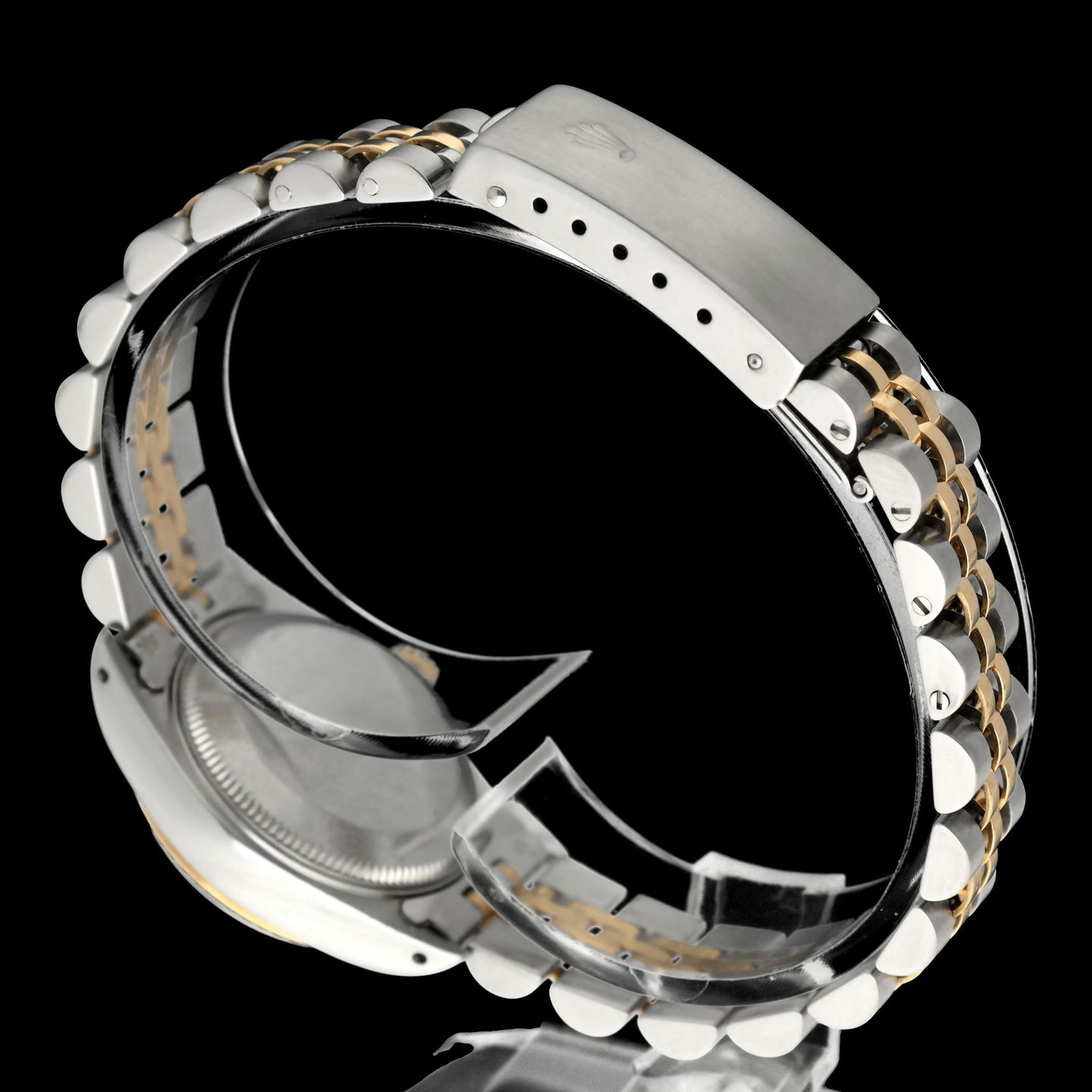 Rolex Lady-Datejust 69173 (1986) - Black dial 26 mm Gold/Steel case (8/8)