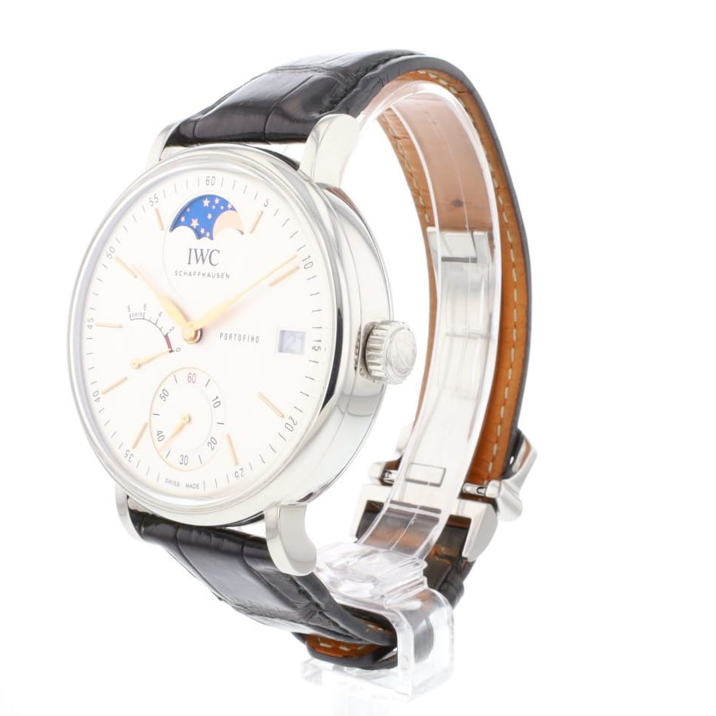 IWC Portofino Hand-Wound IW516401 (2016) - Zilver wijzerplaat 45mm Staal (2/6)