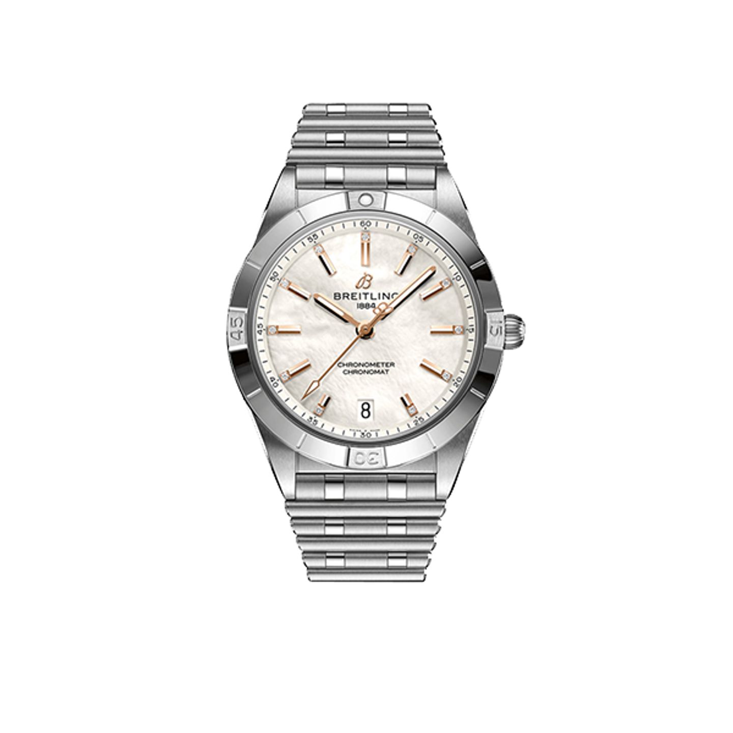 Breitling Chronomat 36 A10380101A4A1 (2026) - Wit wijzerplaat 36mm Staal (1/8)