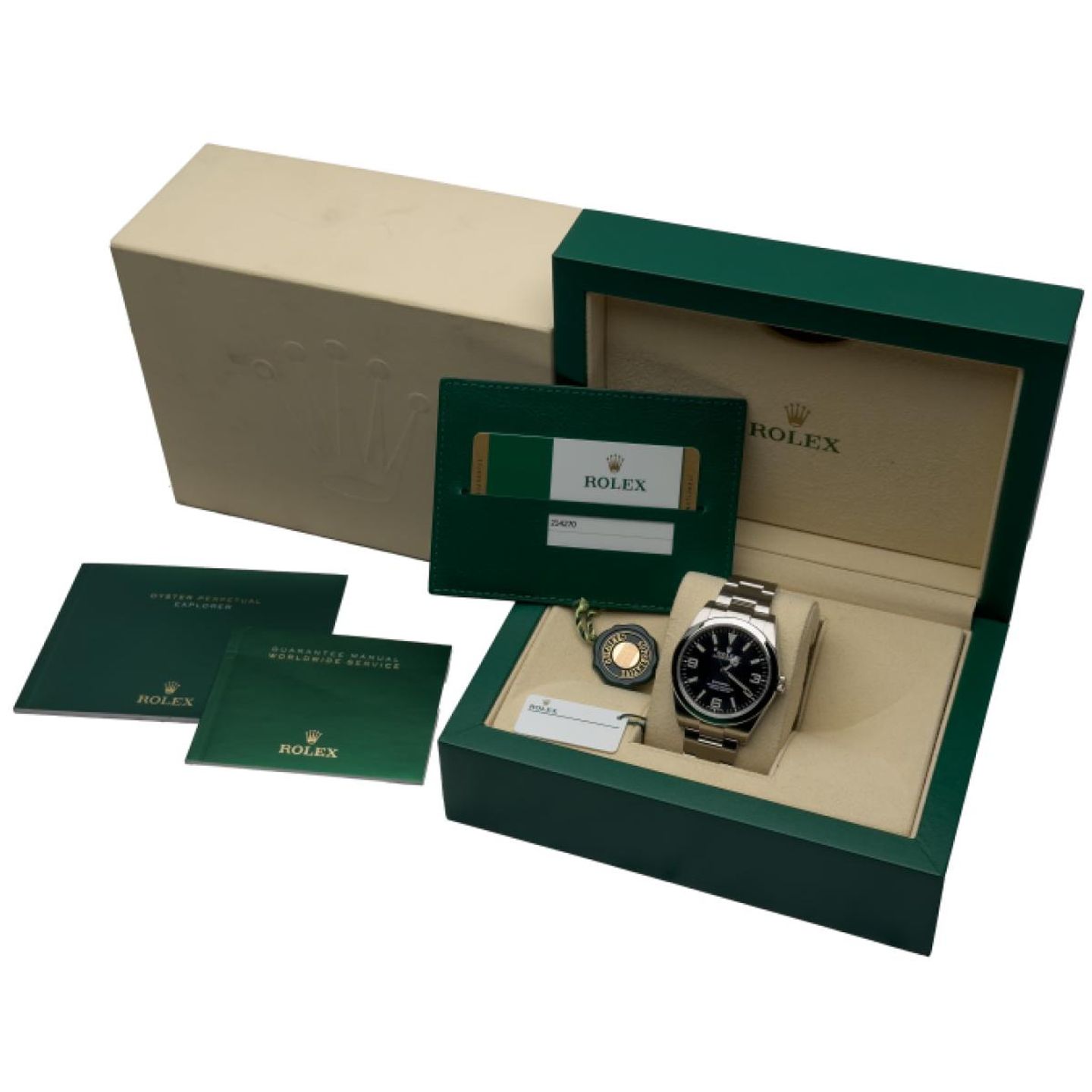 Rolex Explorer 214270 (2016) - Black dial 39 mm Steel case (8/8)
