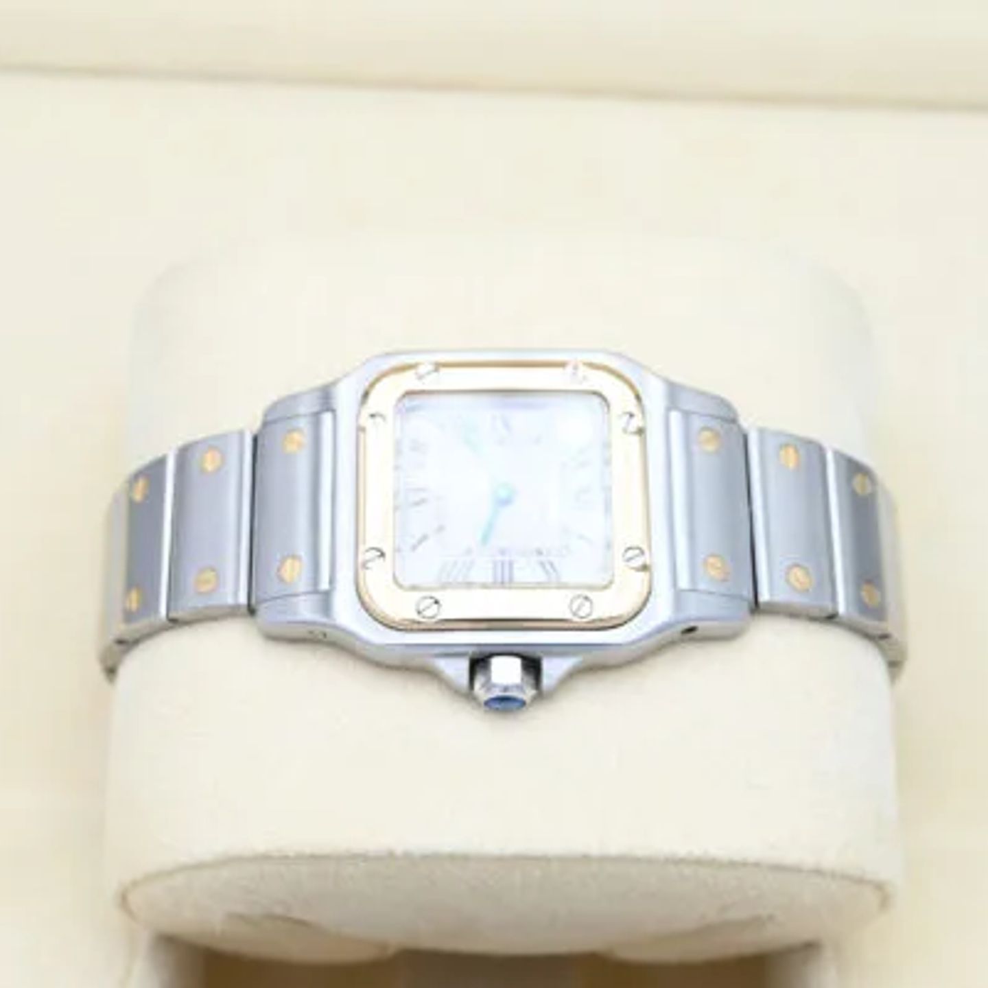 Cartier Santos Galbée 1057930 (Onbekend (willekeurig serienummer)) - Wit wijzerplaat 24mm Goud/Staal (4/8)