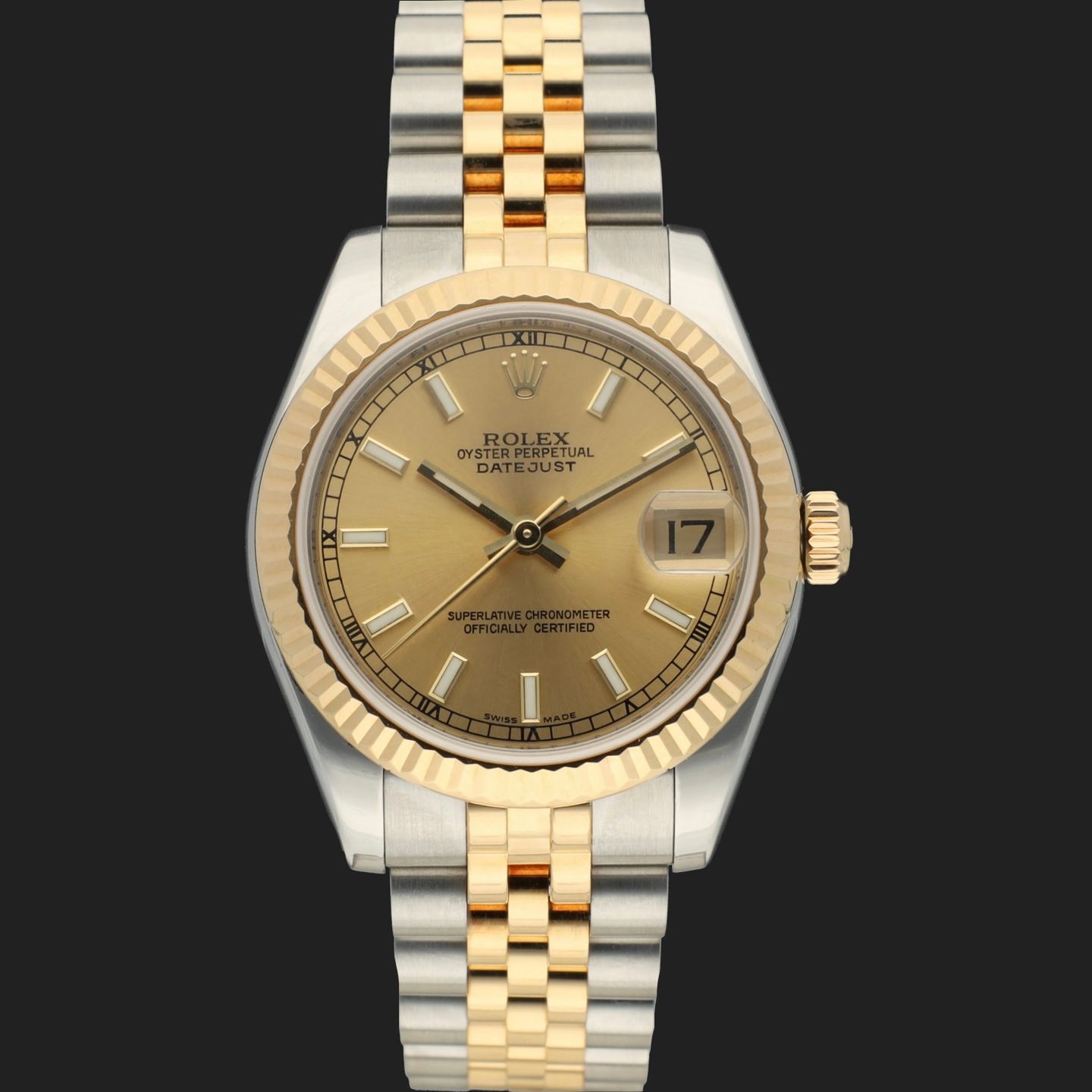Rolex Lady-Datejust 178273 (2009) - Champagne dial 31 mm Gold/Steel case (3/6)