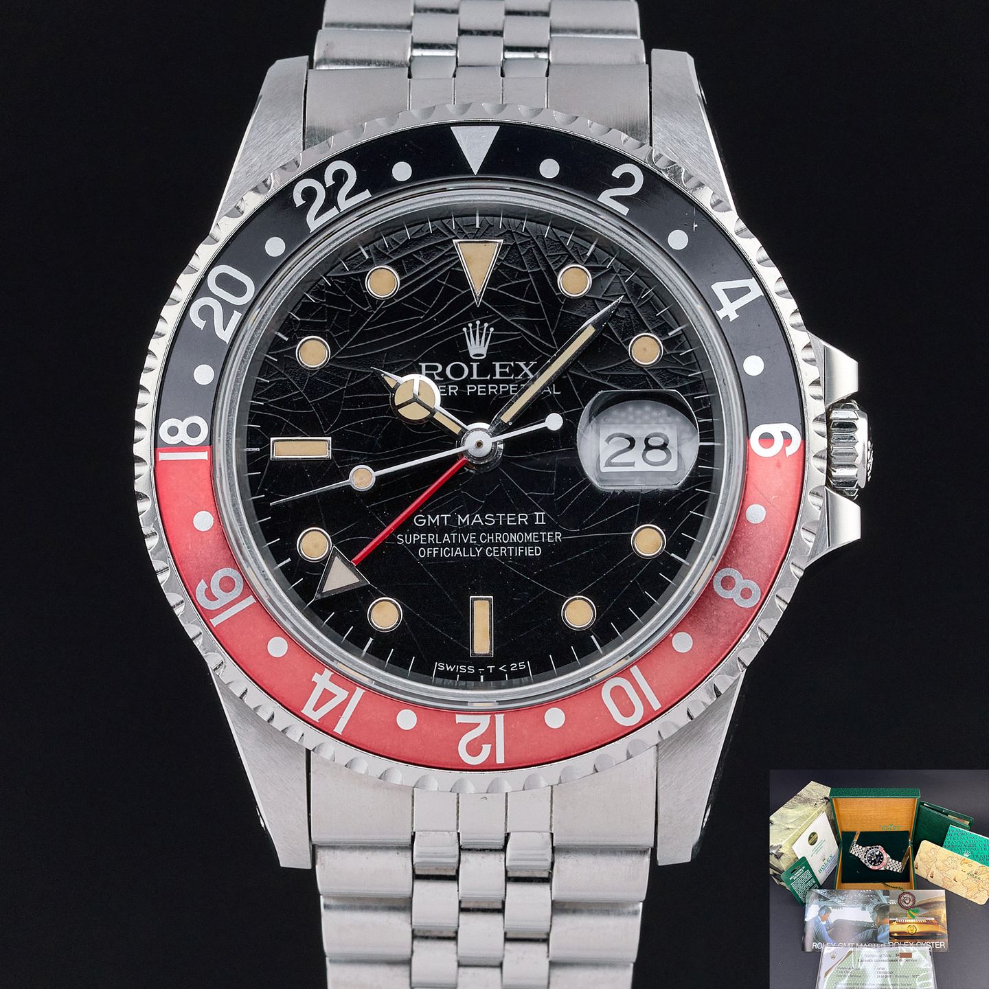 Rolex GMT-Master II 16760 (1984) - Zwart wijzerplaat 40mm Staal (1/8)