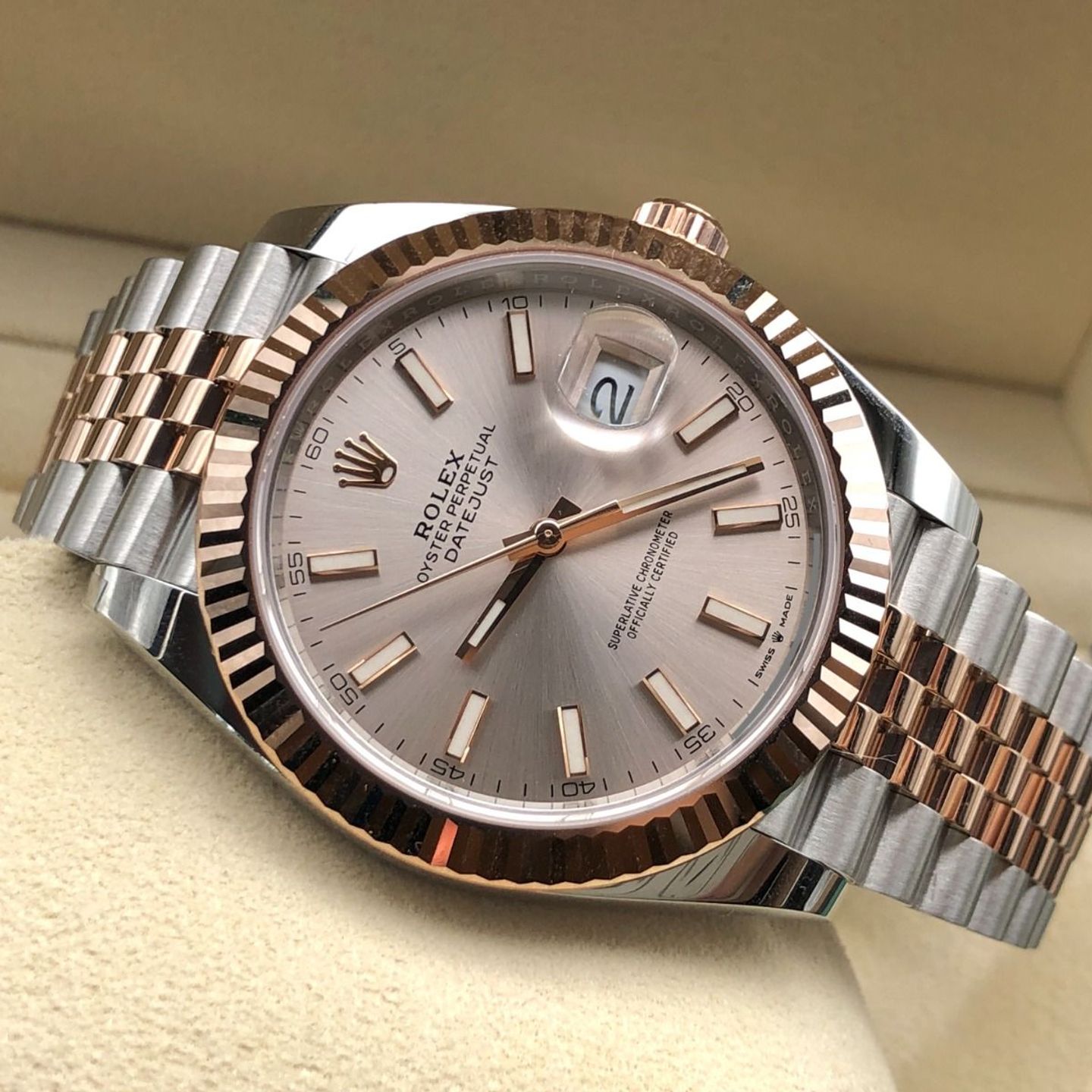 Rolex Datejust 41 126331 (2022) - Pink dial 41 mm Steel case (7/8)