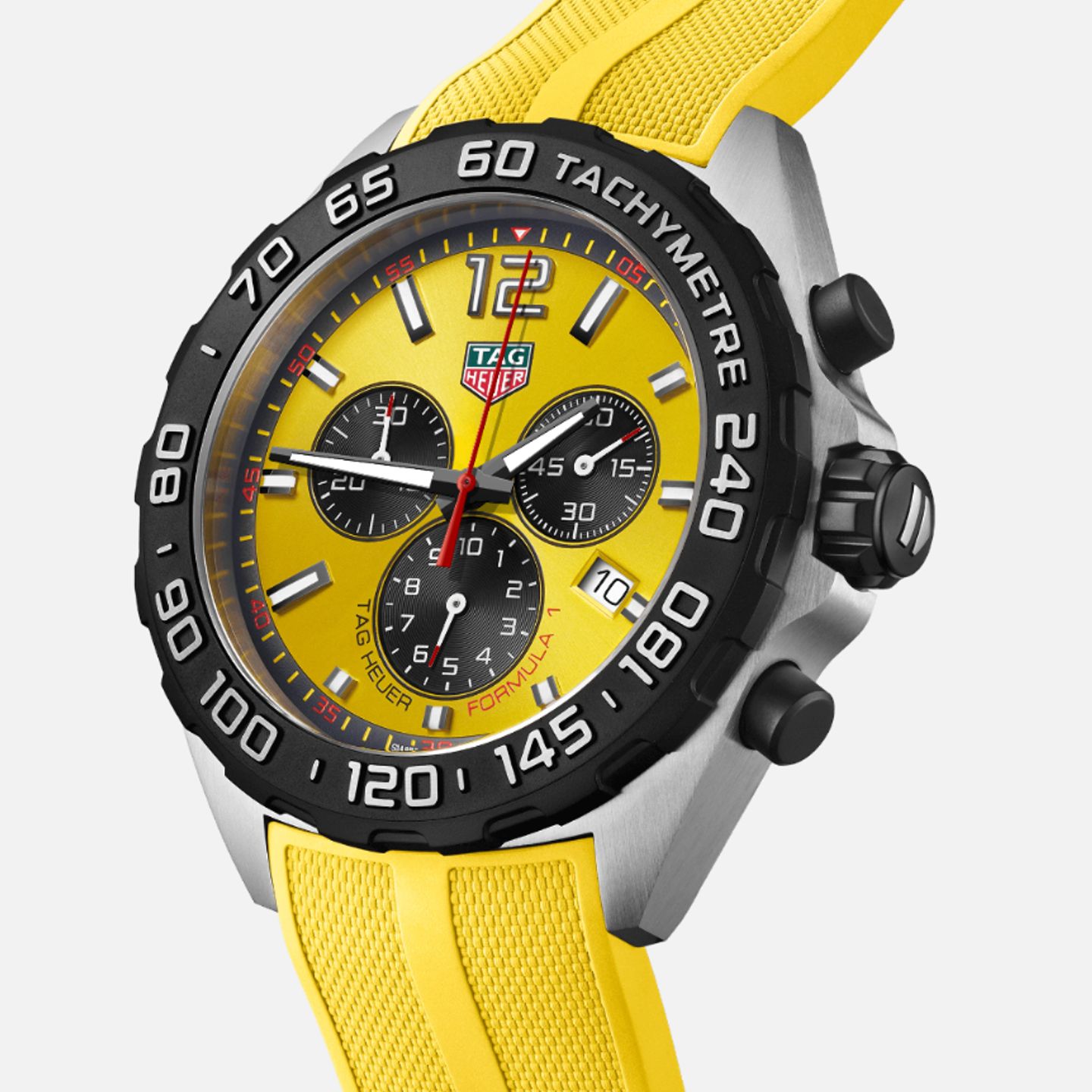 TAG Heuer Formula 1 Quartz CAZ101AM.FT8054 (2024) - Geel wijzerplaat 43mm Staal (1/1)