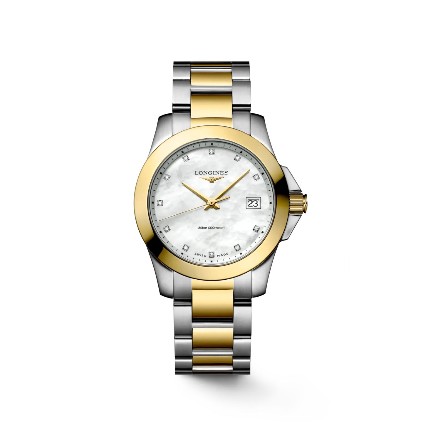 Longines Conquest L3.377.3.87.7 (2025) - Parelmoer wijzerplaat 34mm Staal (1/1)