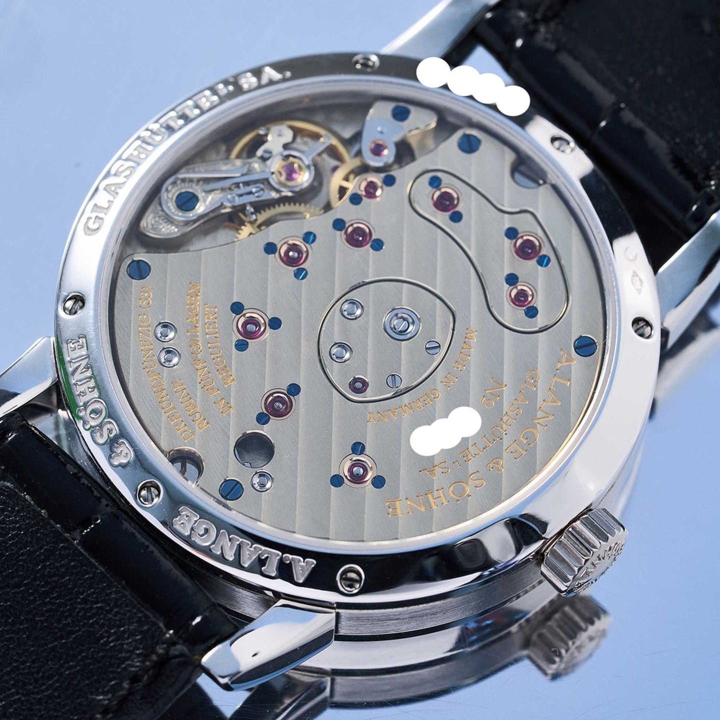 A. Lange & Söhne Little Lange 1 111.035 (2000) - Black dial 36 mm Platinum case (5/8)