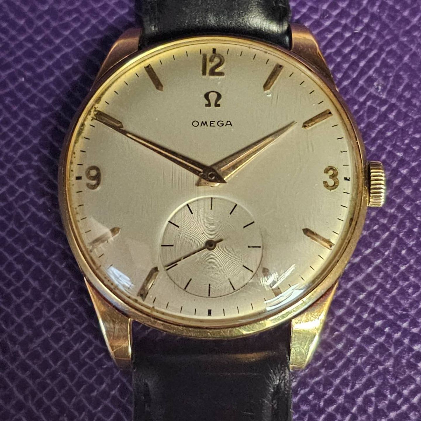Omega Vintage 2620 (1950) - Champagne wijzerplaat 38mm Staal (5/5)