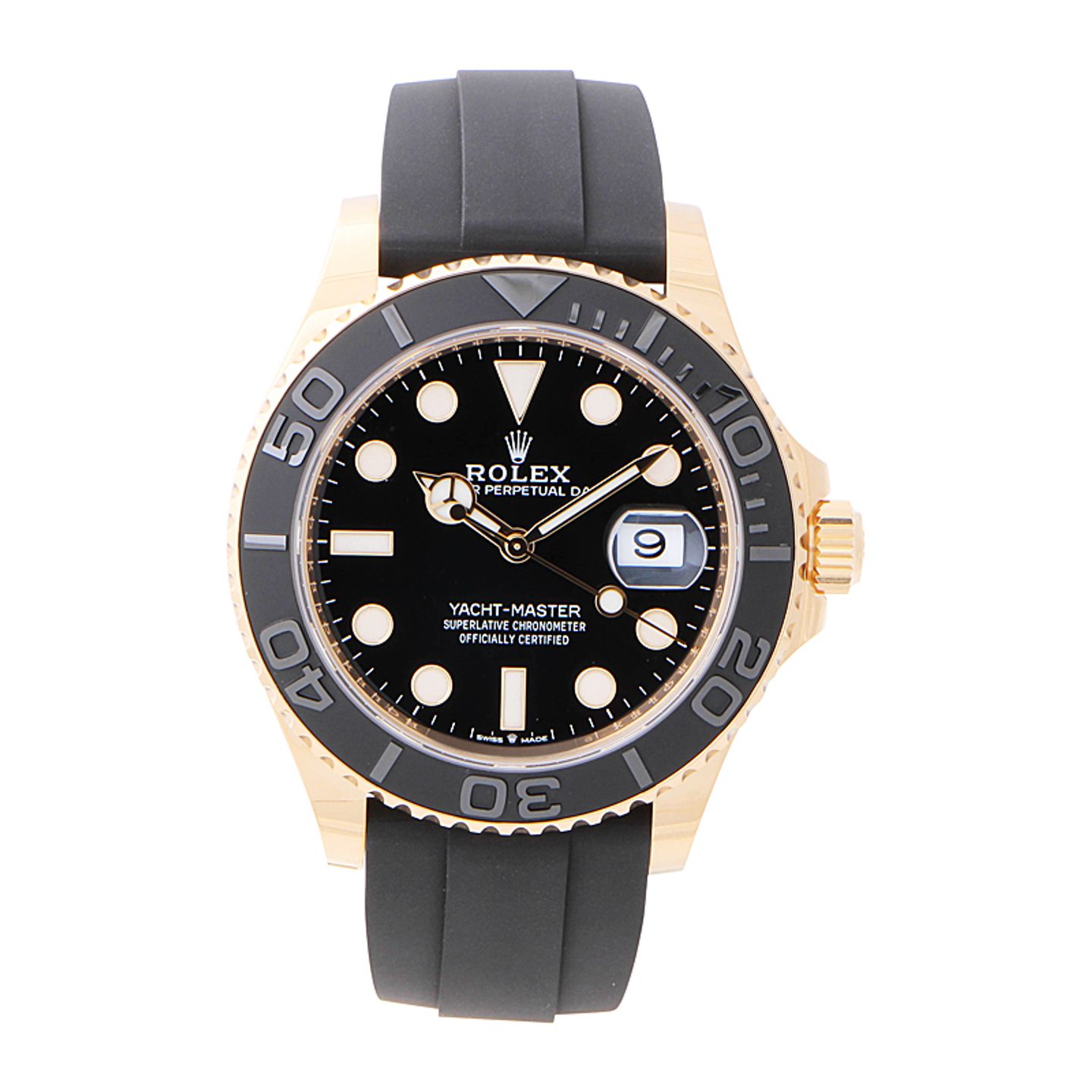Rolex Yacht-Master 42 226658 (2025) - Black dial 42 mm Yellow Gold case (1/8)
