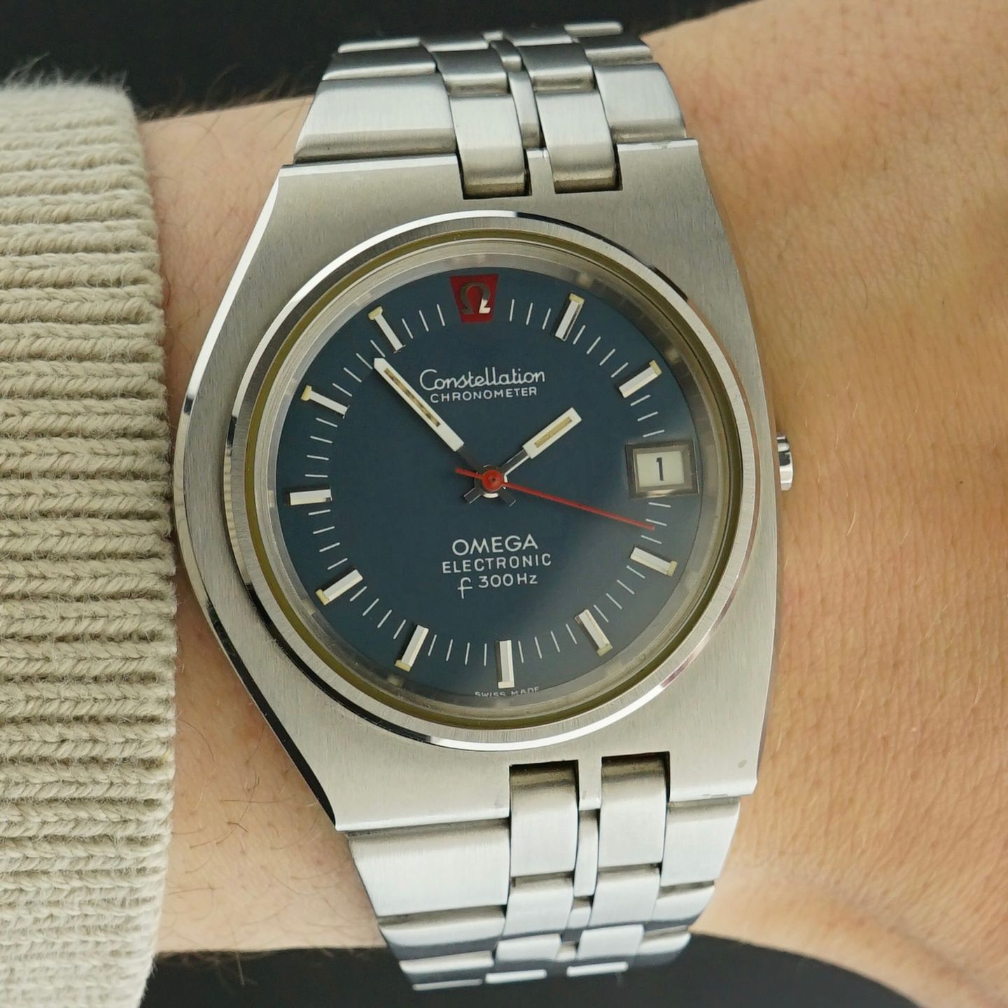 Omega Constellation 198.0004 (1972) - Blauw wijzerplaat 40mm Staal (2/8)