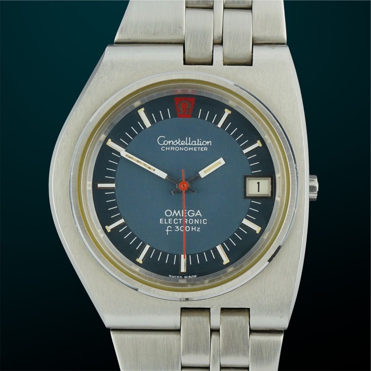 Omega Constellation 198.0004 (1972) - Blauw wijzerplaat 40mm Staal (1/8)