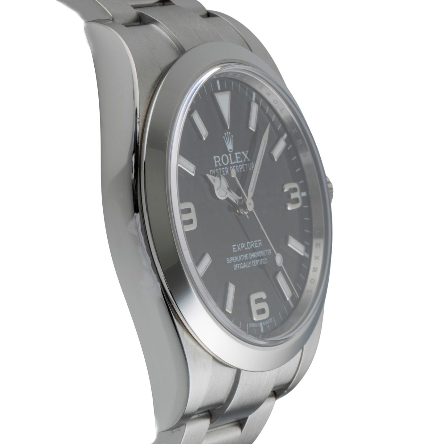 Rolex Explorer 214270 (Unknown (random serial)) - Black dial 39 mm Steel case (7/8)