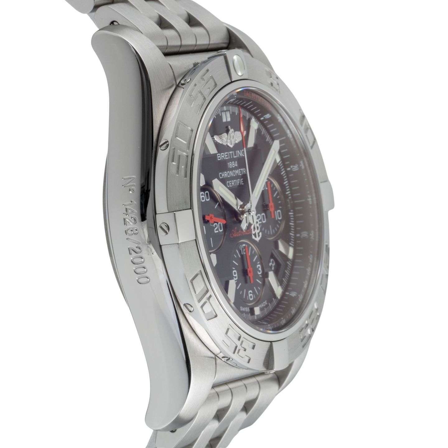 Breitling Chronomat 44 AB0111 (Onbekend (willekeurig serienummer)) - Zwart wijzerplaat 44mm Staal (7/8)