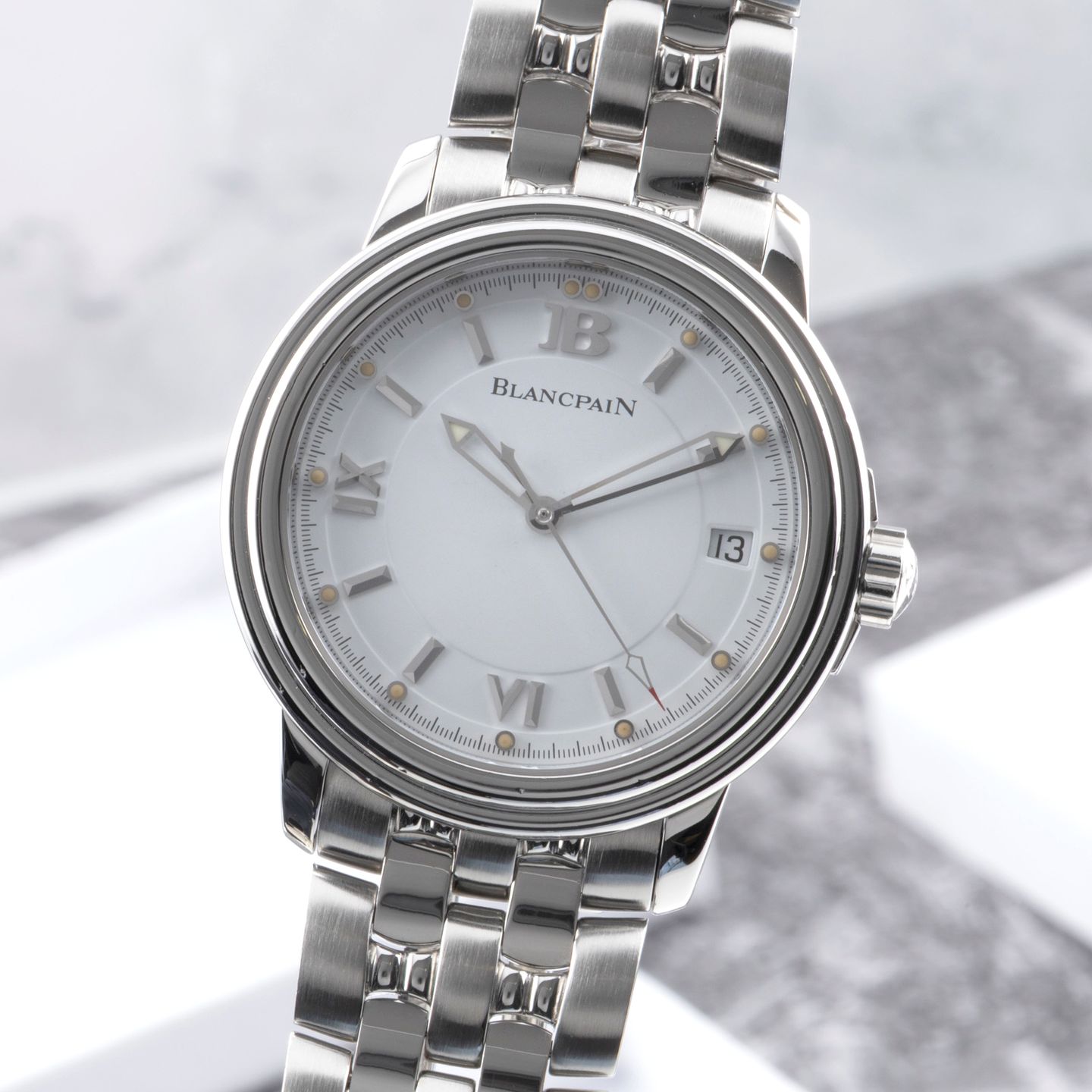 Blancpain Léman Ultra Slim 2100-1127-11 (1995) - Wit wijzerplaat 39mm Staal (3/8)