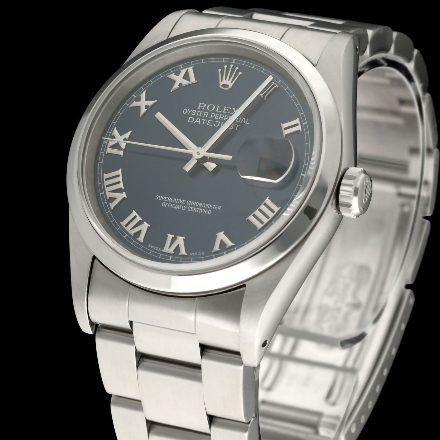 Rolex Datejust 36 16200 (1995) - Blauw wijzerplaat 36mm Staal (7/8)