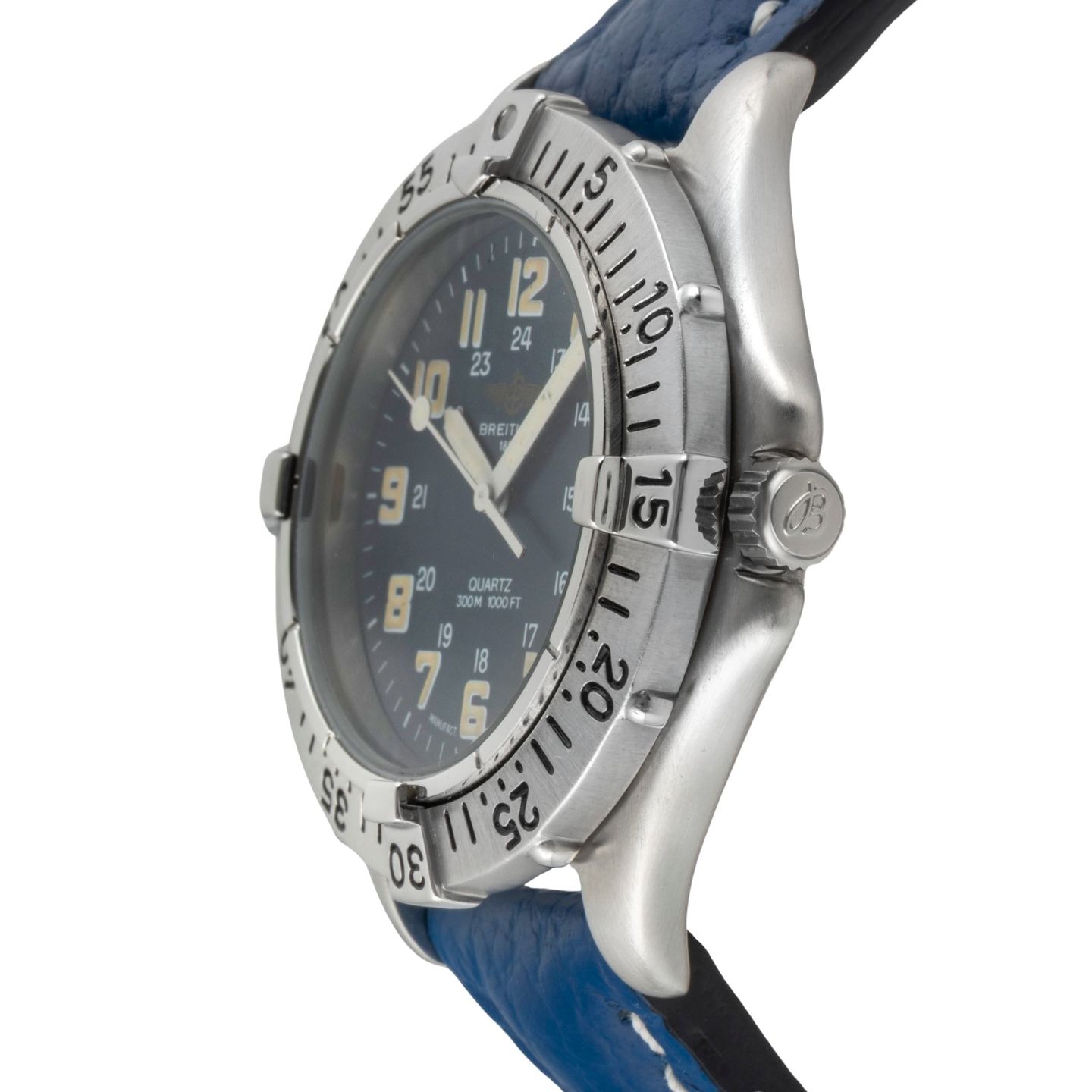 Breitling Colt Quartz A57035 (1995) - Zwart wijzerplaat 38mm Staal (6/8)