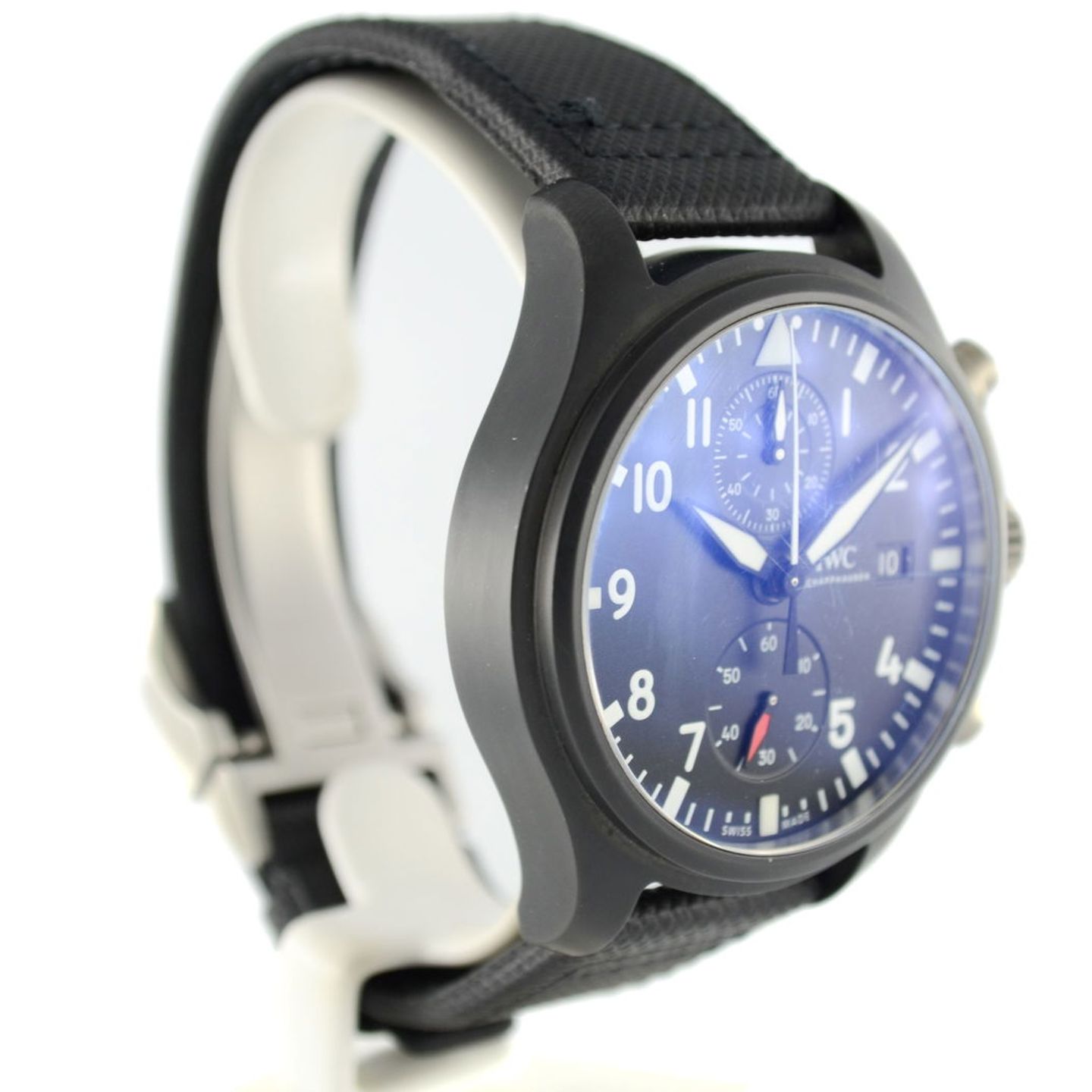 IWC Pilot Chronograph Top Gun IW389001 (2018) - Black dial 44 mm Ceramic case (6/7)