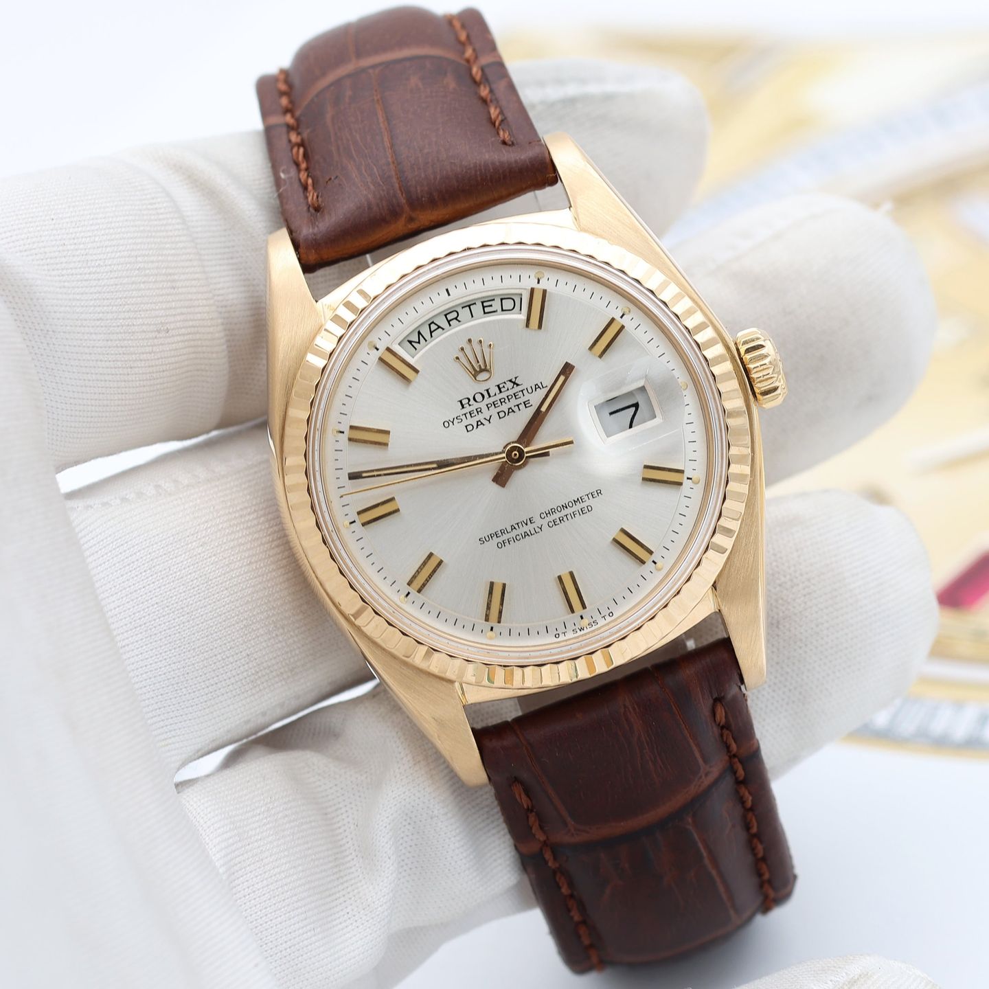 Rolex Day-Date 1803 (Unknown (random serial)) - 36 mm Yellow Gold case (3/8)