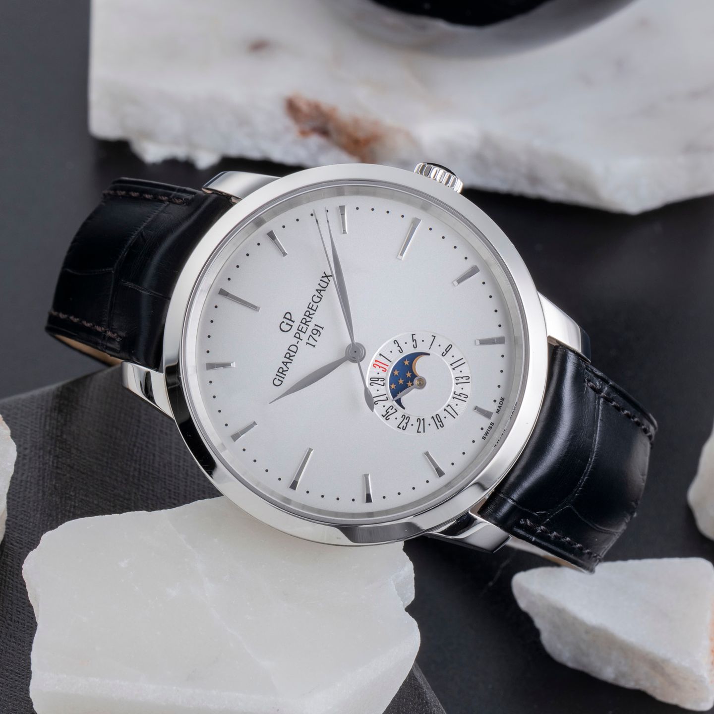 Girard-Perregaux 1966 49545-11-131-11A (Onbekend (willekeurig serienummer)) - Wit wijzerplaat 41mm Staal (2/8)