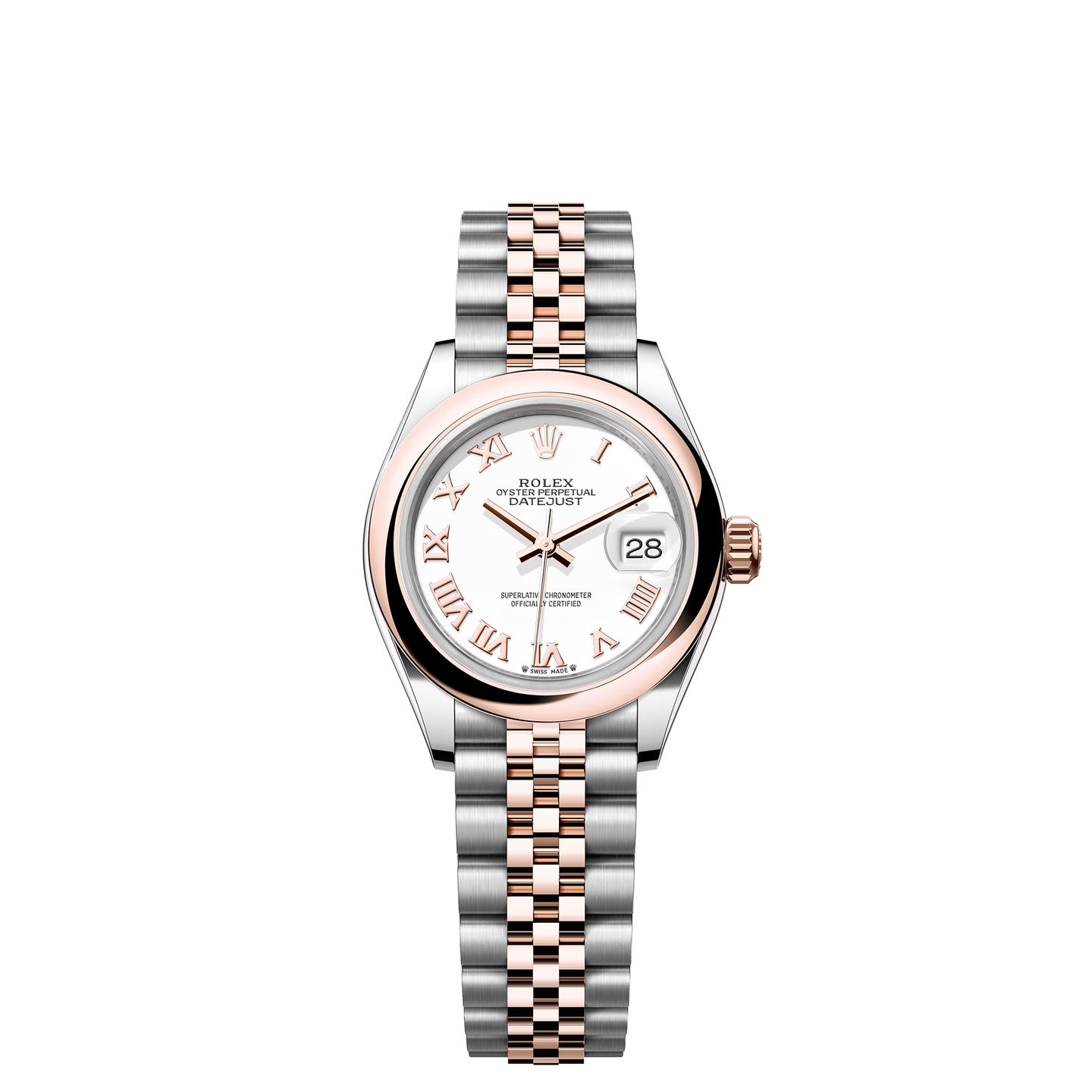 Rolex Lady-Datejust 279161 (2024) - Wit wijzerplaat 28mm Staal (1/1)