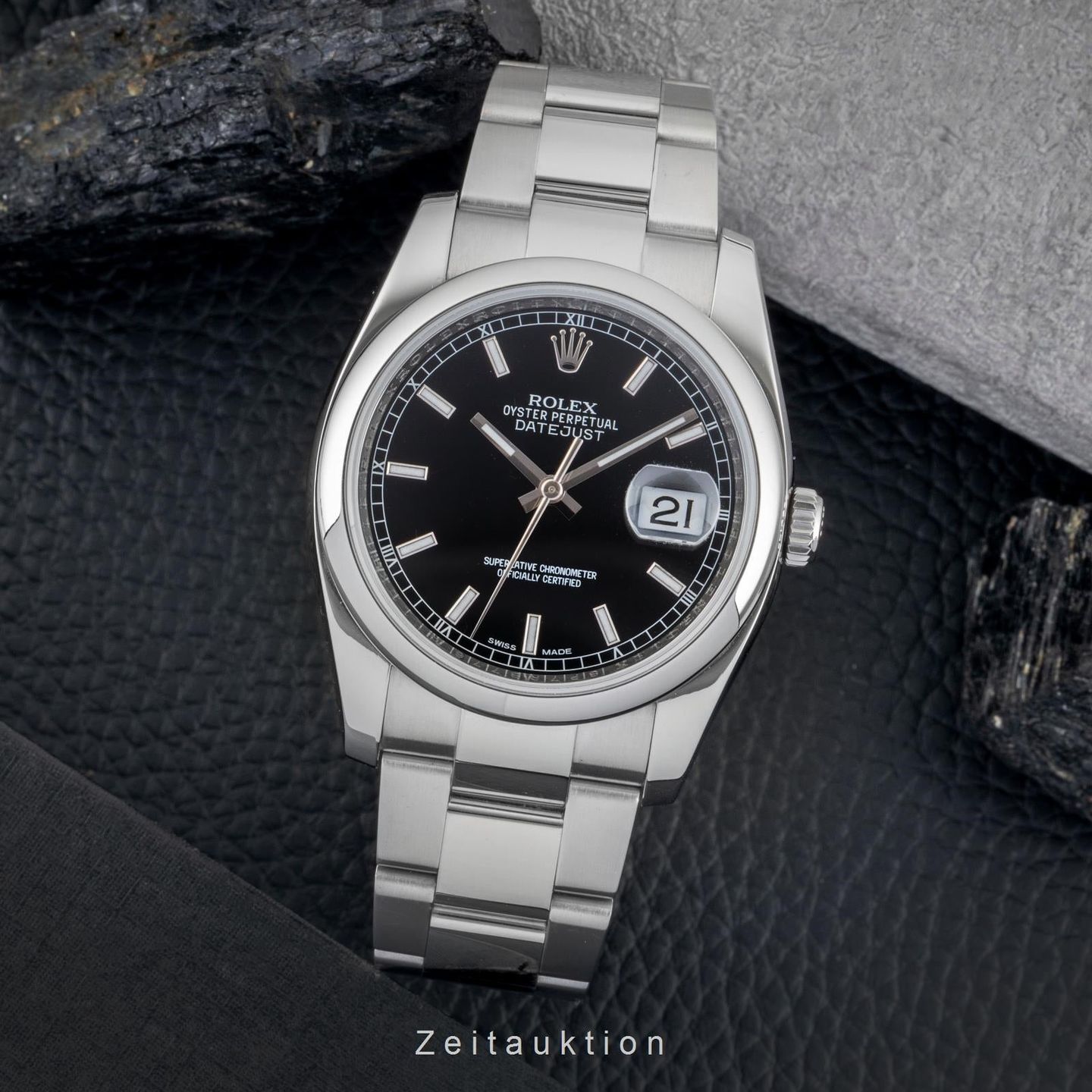 Rolex Datejust 36 116200 (Unknown (random serial)) - Black dial 36 mm Steel case (3/8)