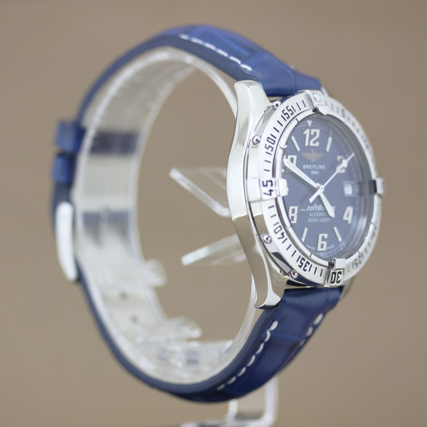 Breitling Colt Automatic A17050 (1999) - Blue dial 38 mm Steel case (5/8)